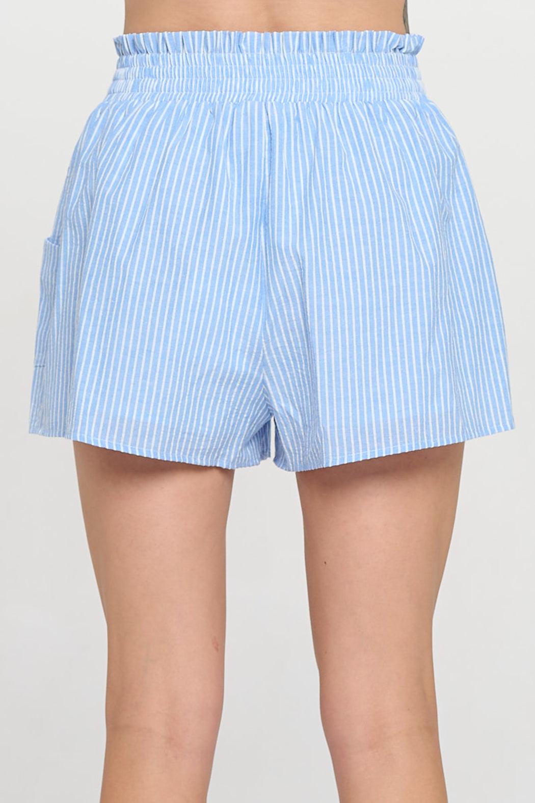 Cerulean Stripe Shorts Product Image