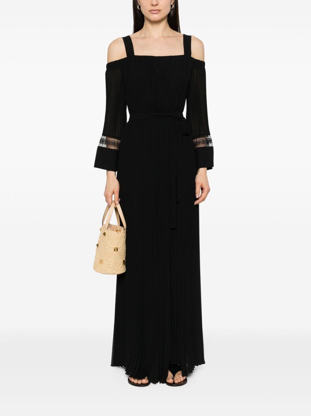 pleated georgette-crepe jumpsuit Product Image