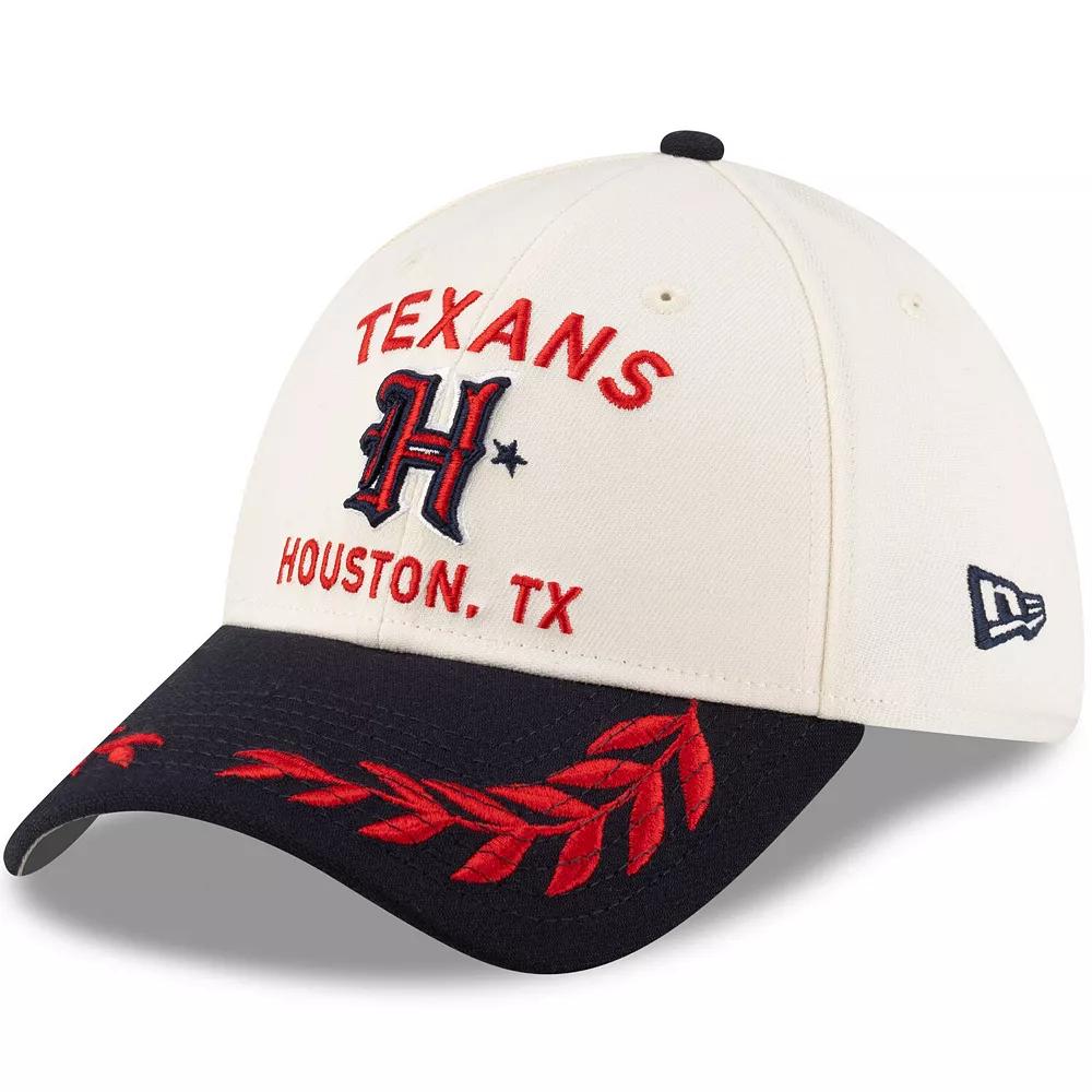 Men's New Era Cream/Navy Houston Texans 2025 NFL Draft 39THIRTY Flex Hat,  Product Image