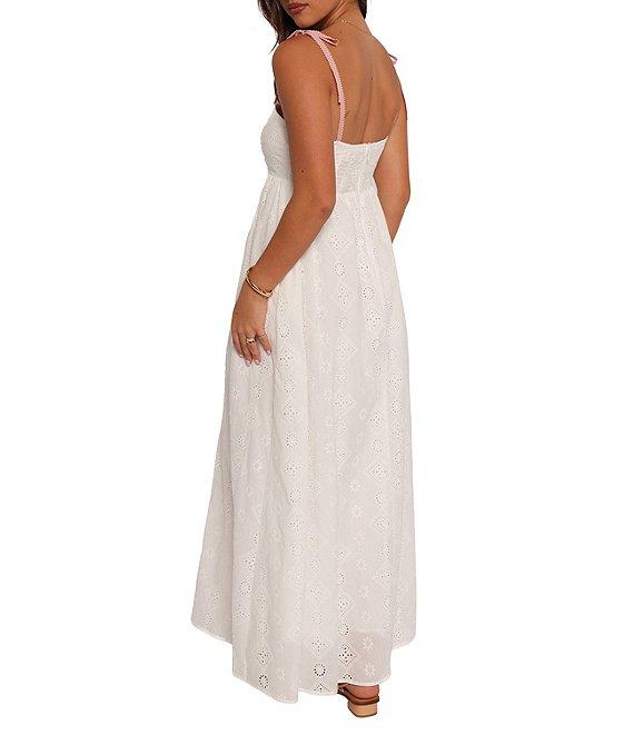 Petal & Pup Odessa Embroidery Square Neckline Sleeveless Empire Waistline Maxi Dress Product Image