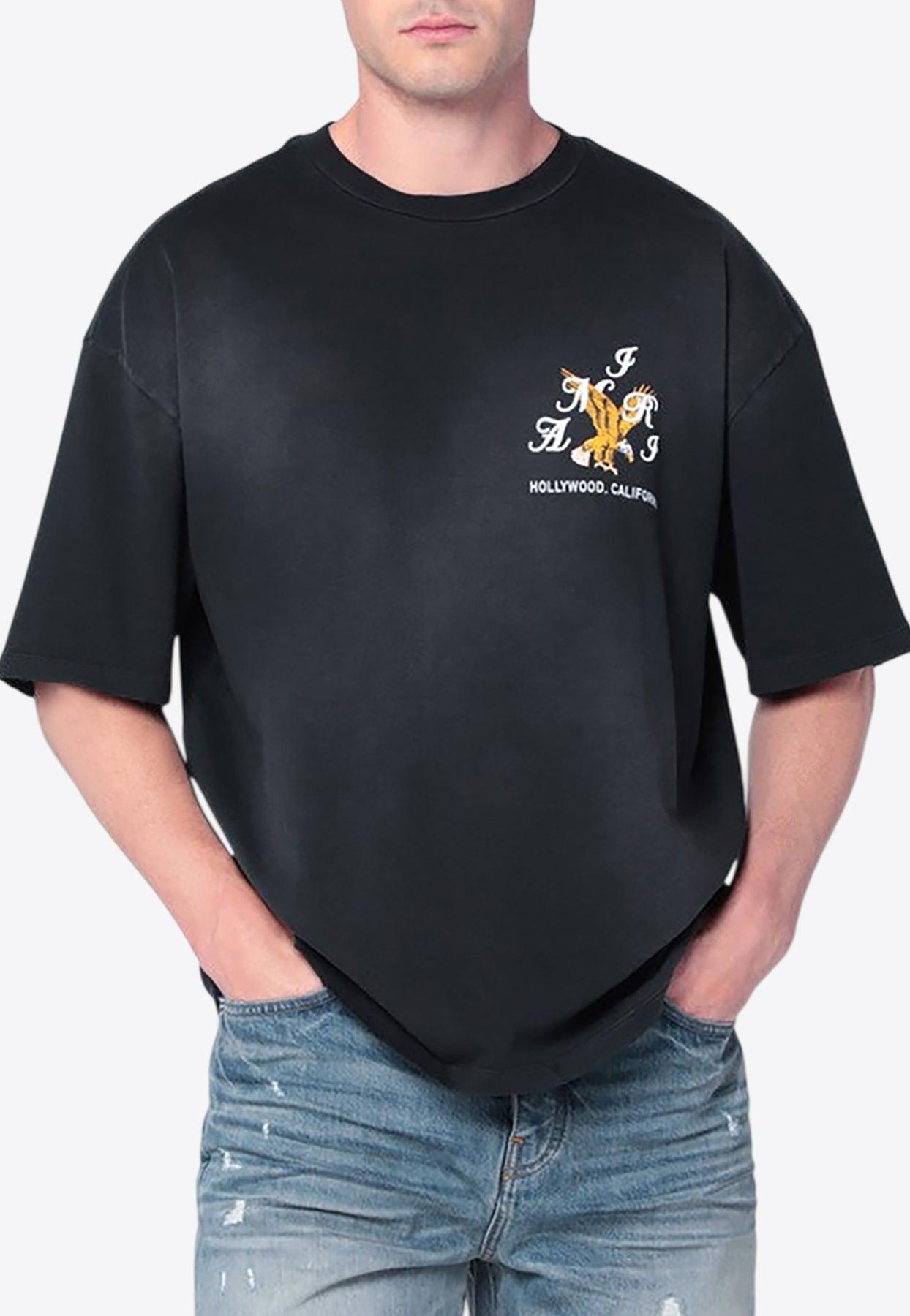 Black 'AMIRI' Eagle Oversized T-shirt Product Image