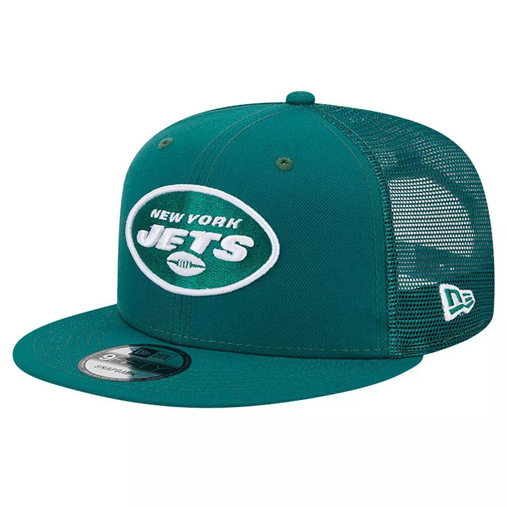 Men's New Era Green New York Jets Main Trucker 9FIFTY Snapback Hat Product Image