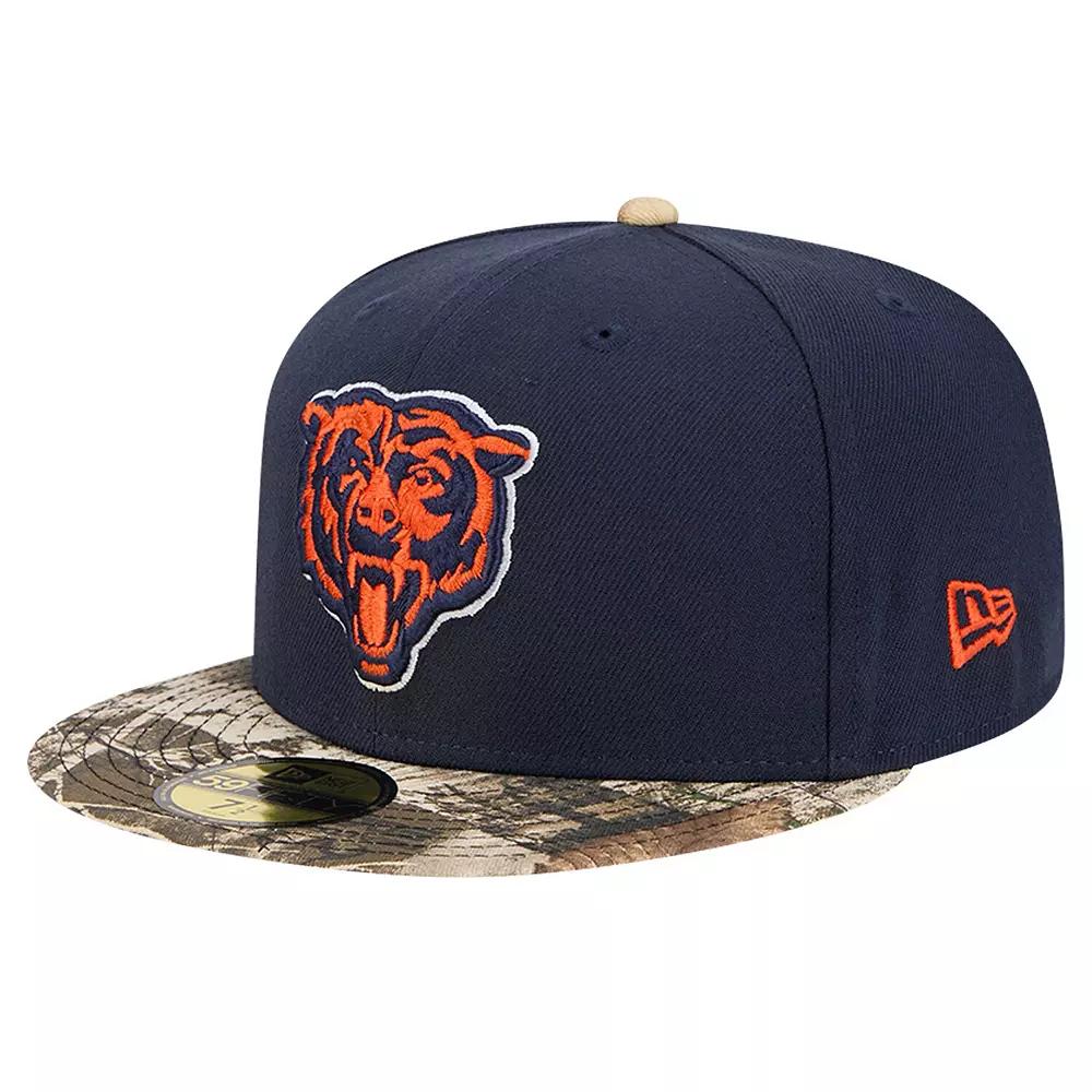 Men's New Era Navy Chicago Bears Active Two-Tone Camo 59FIFTY Fitted Hat, Size: 6 7/8, Blue Product Image