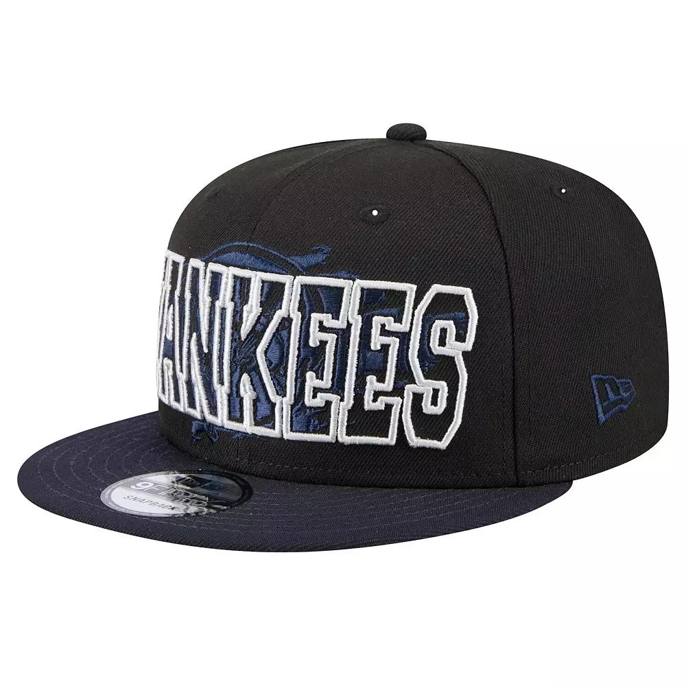 Men's New Era Black New York Yankees Splatter 9FIFTY Snapback Hat Product Image