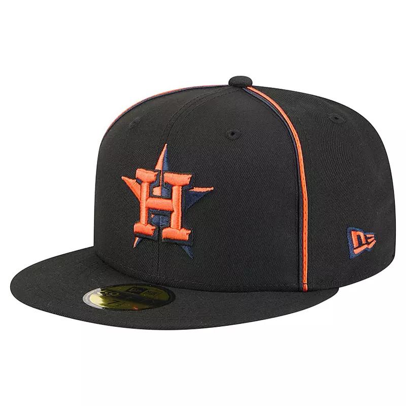 Men's New Era Black Houston Astros Soutache 59FIFTY Fitted Hat,  Product Image