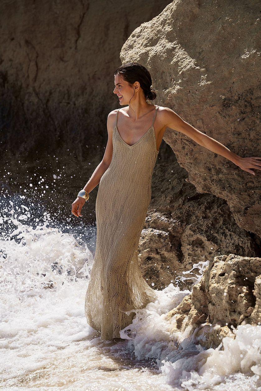 Back Detail Knitted Maxi Dress Product Image