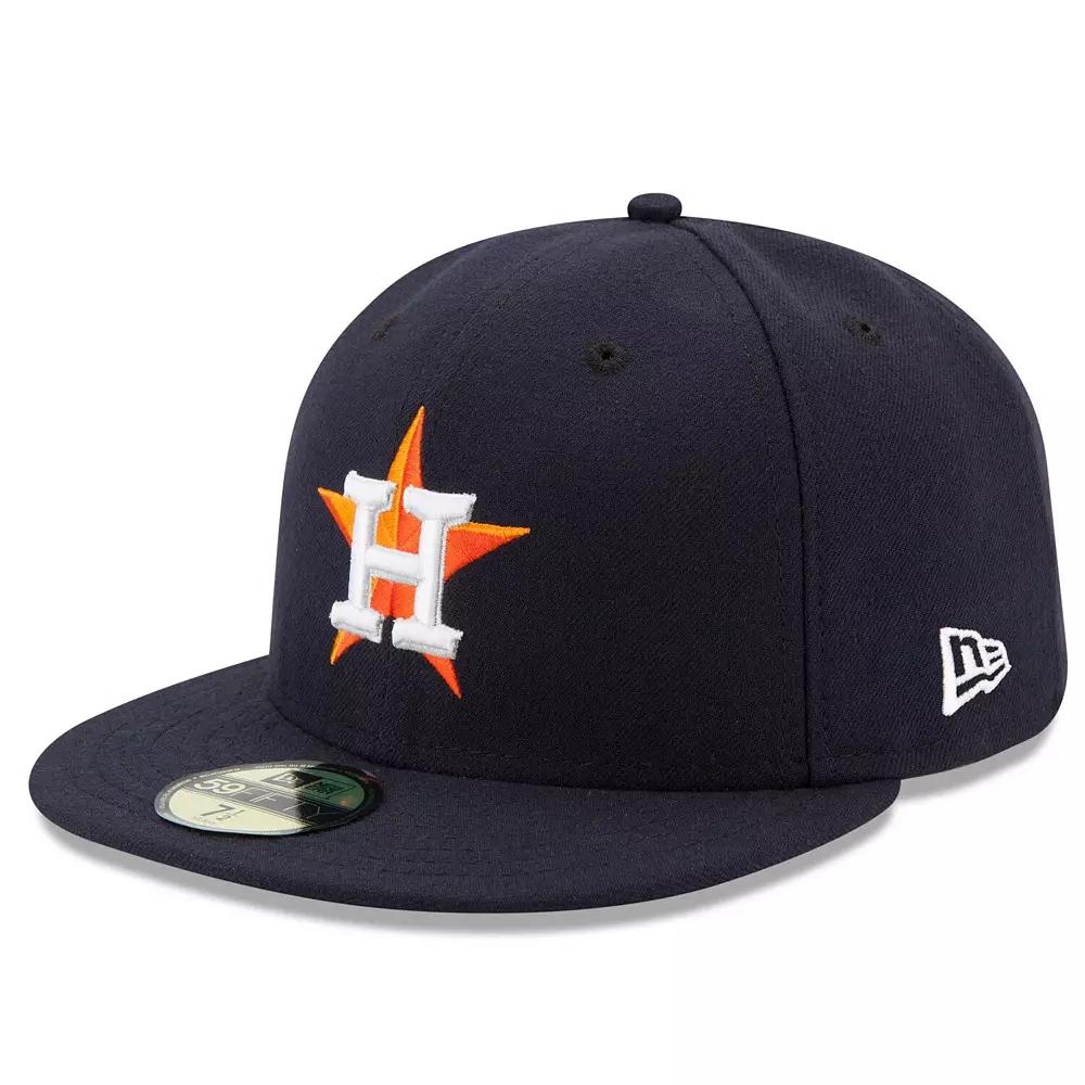 Men's New Era Navy Houston Astros Home Authentic Collection On Field 59FIFTY Performance Fitted Hat,  Product Image