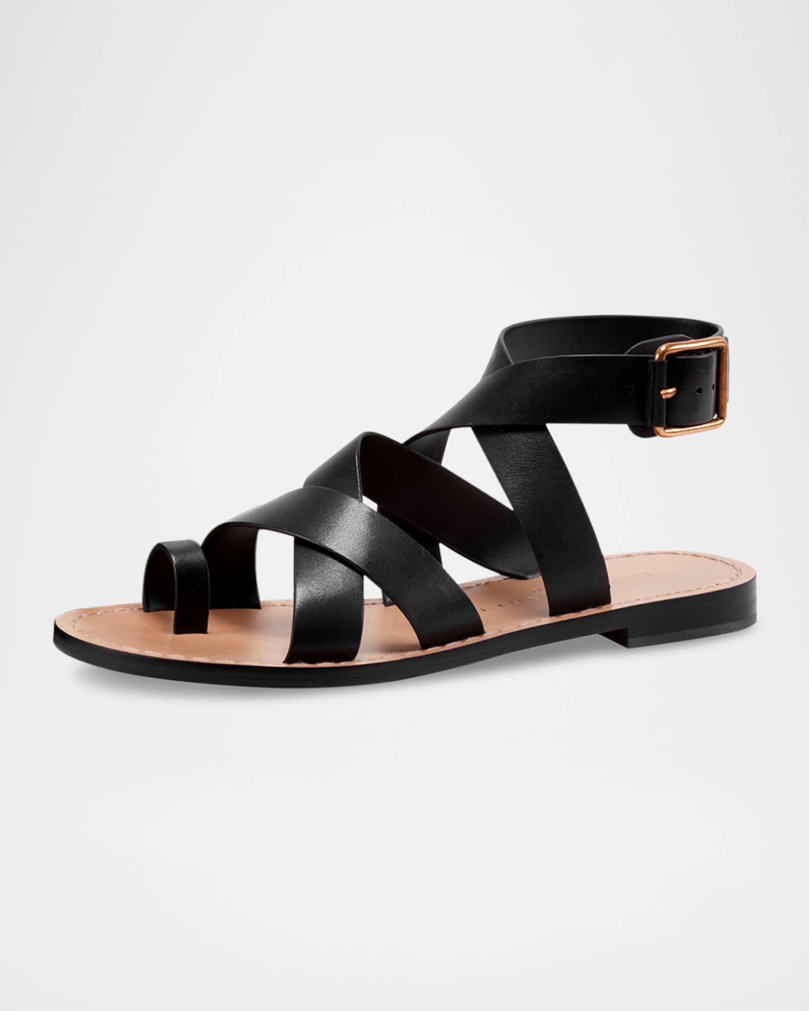 Lollie Flat Leather Sandals Product Image