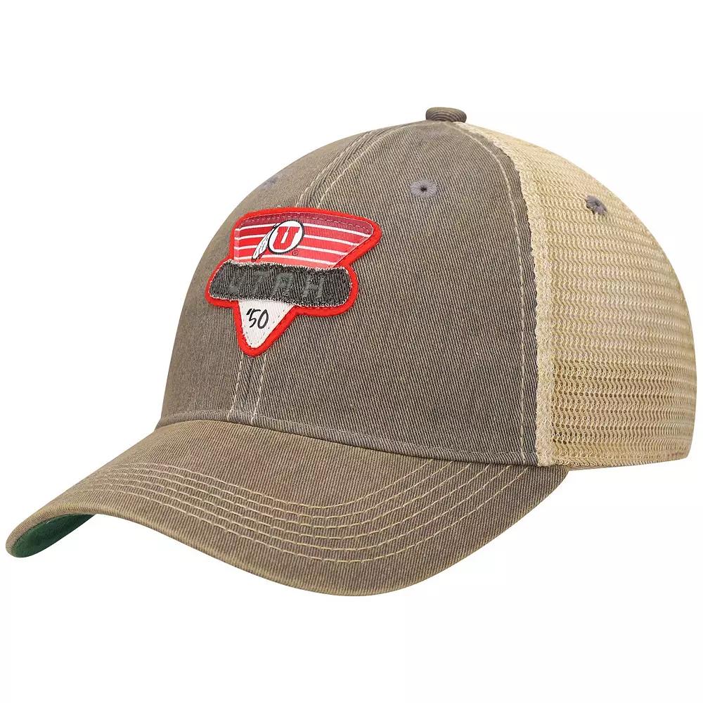 Men's Gray Utah Utes Legacy Point Old Favorite Trucker Snapback Hat, Ute Grey Product Image