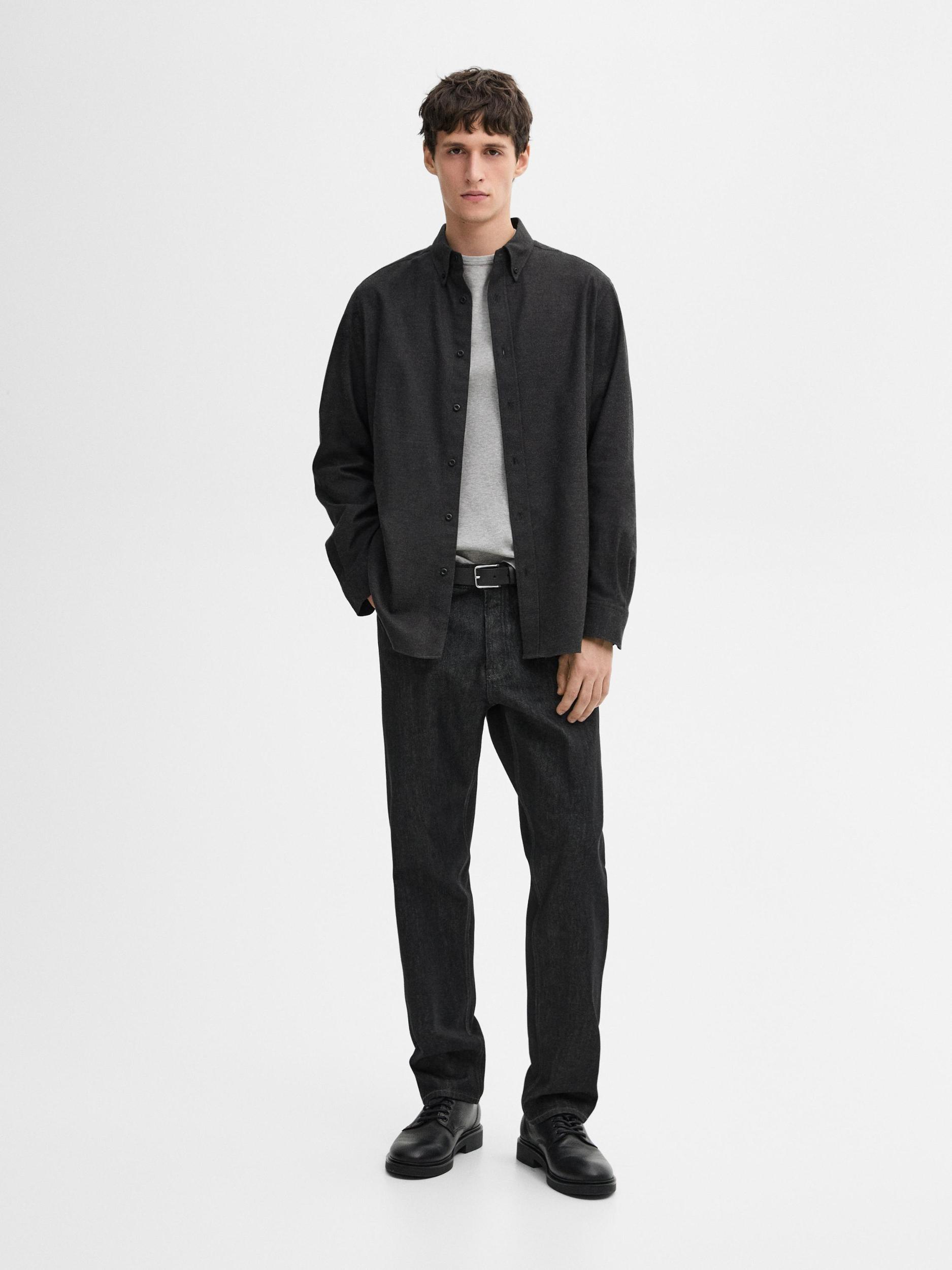 100% cotton melange shirt Product Image