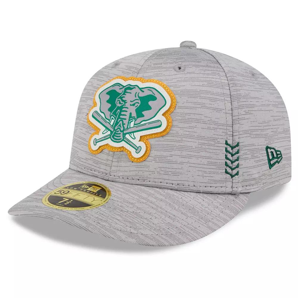 Men's New Era Gray Oakland Athletics 2024 Clubhouse Low Profile 59FIFTY Fitted Hat,  Product Image