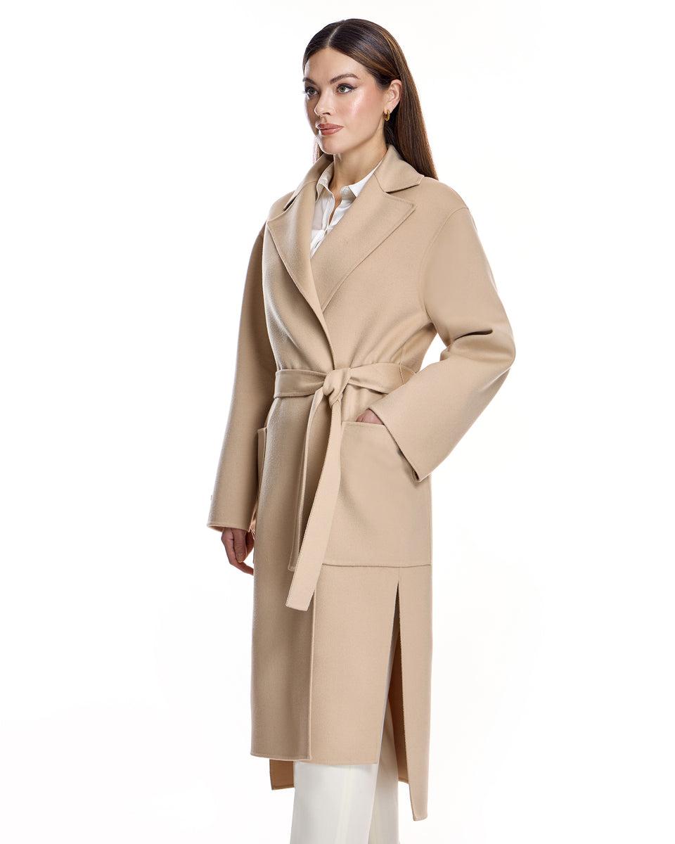 Wool blend Belted Trench Coat Product Image
