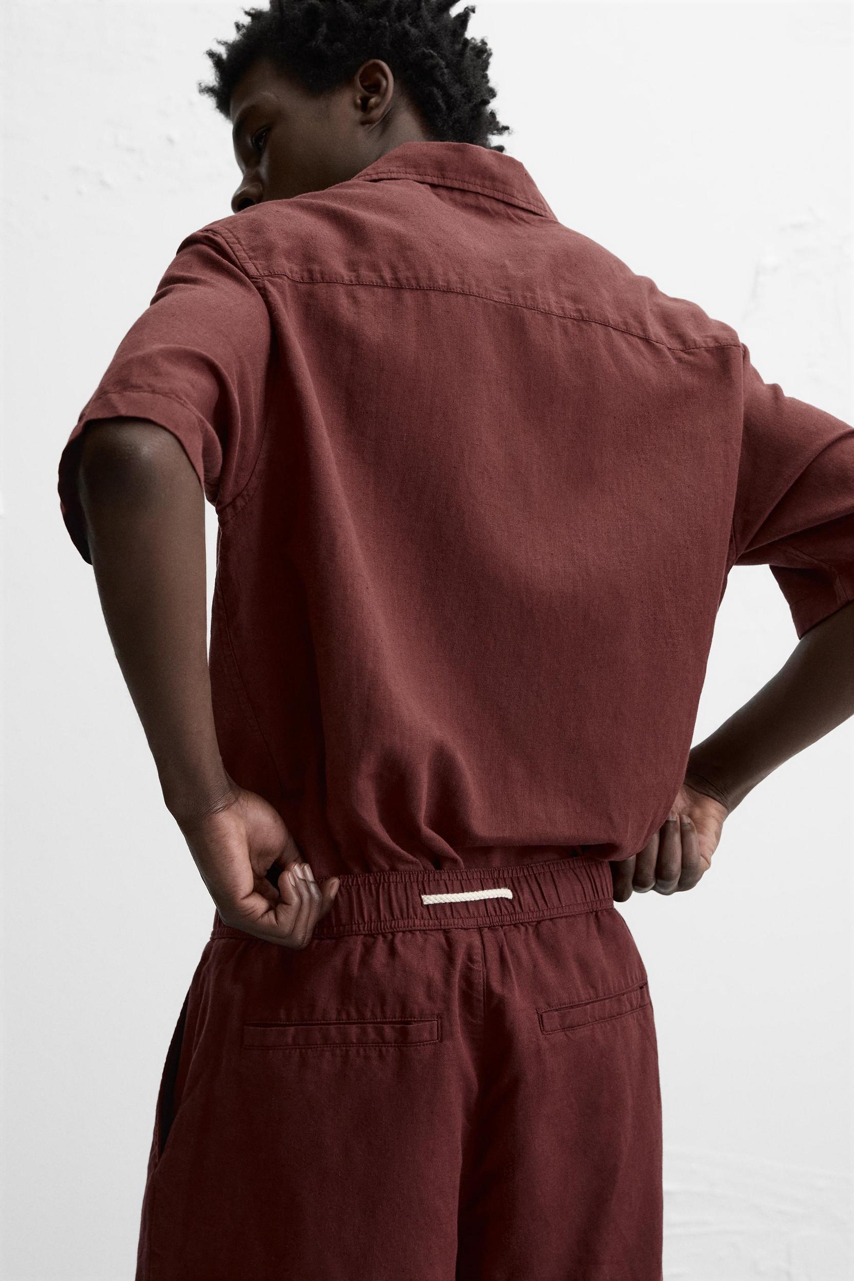 LINEN-COTTON SHORTS Product Image