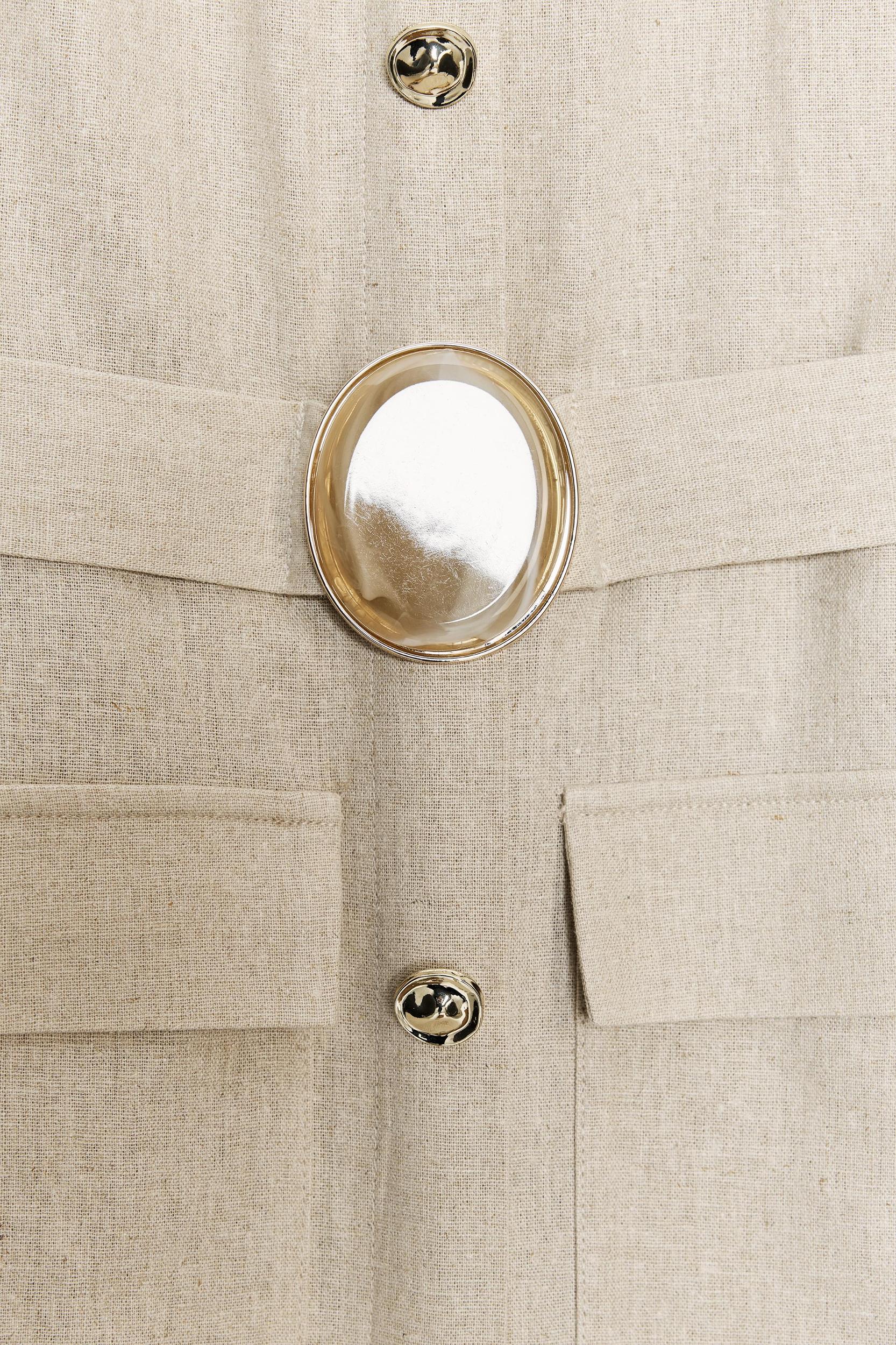 LINEN BUCKLE MIDI DRESS Product Image