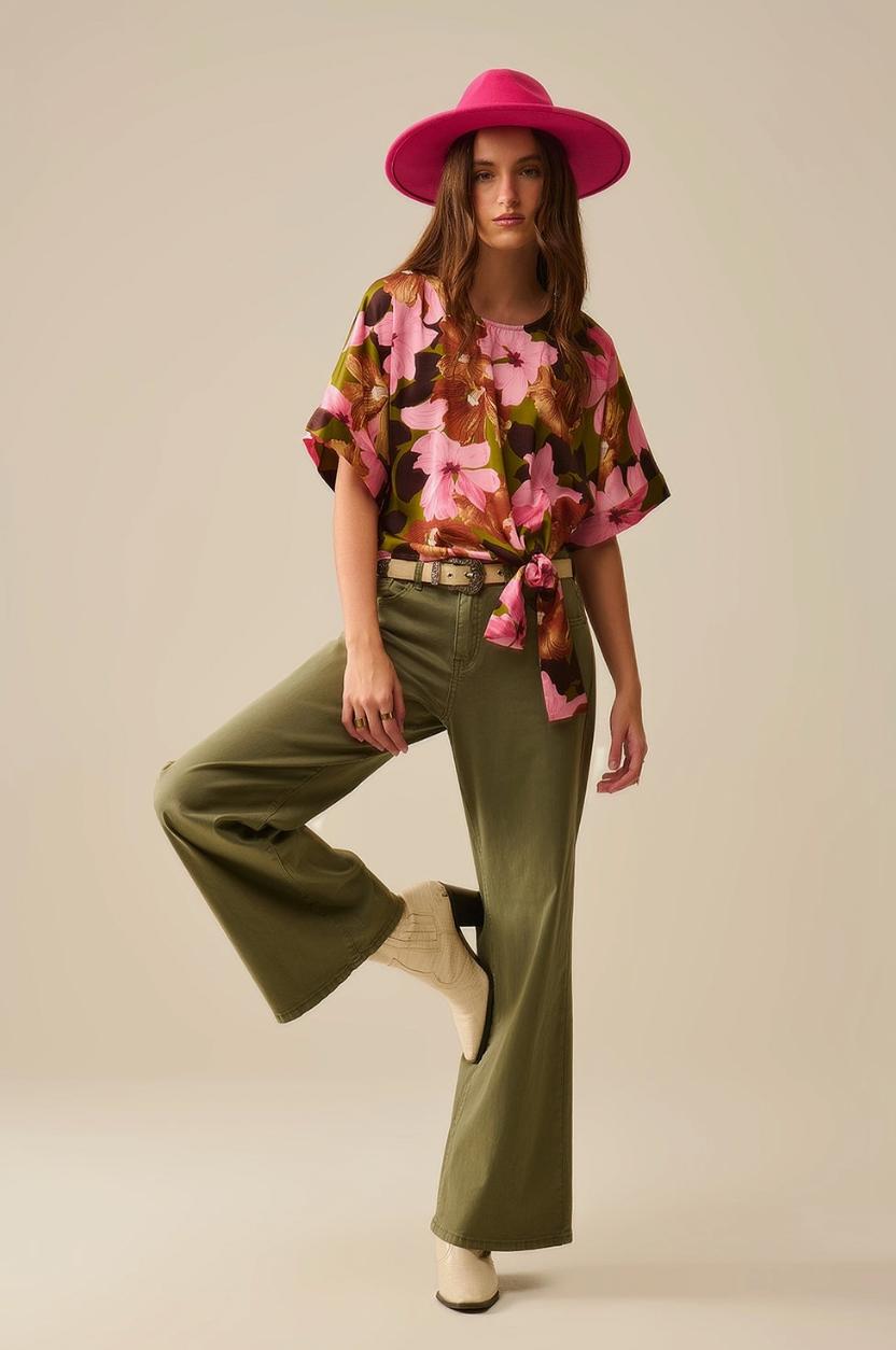Tropical Print Blouse Product Image