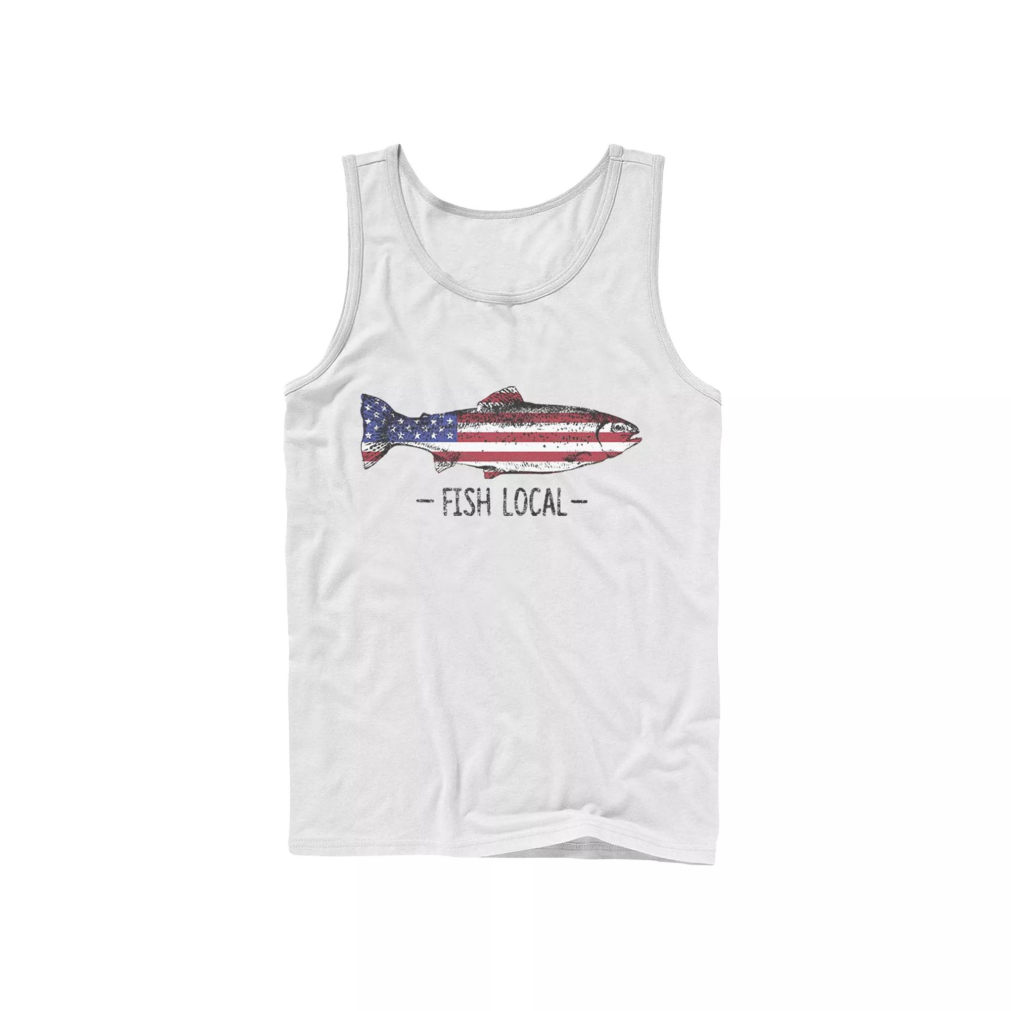 Men's Fish Local Americana Tank Top,  Product Image