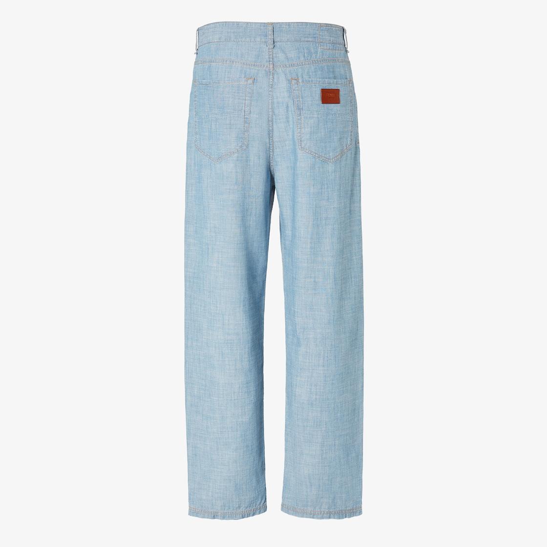 Long JeansLight blue Chambray pants Product Image