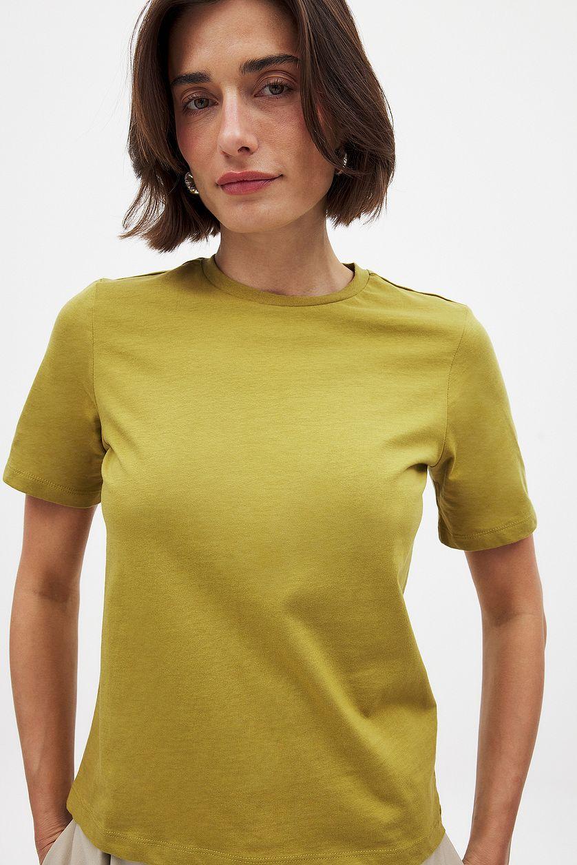 Round Neck Cotton T-Shirt Product Image