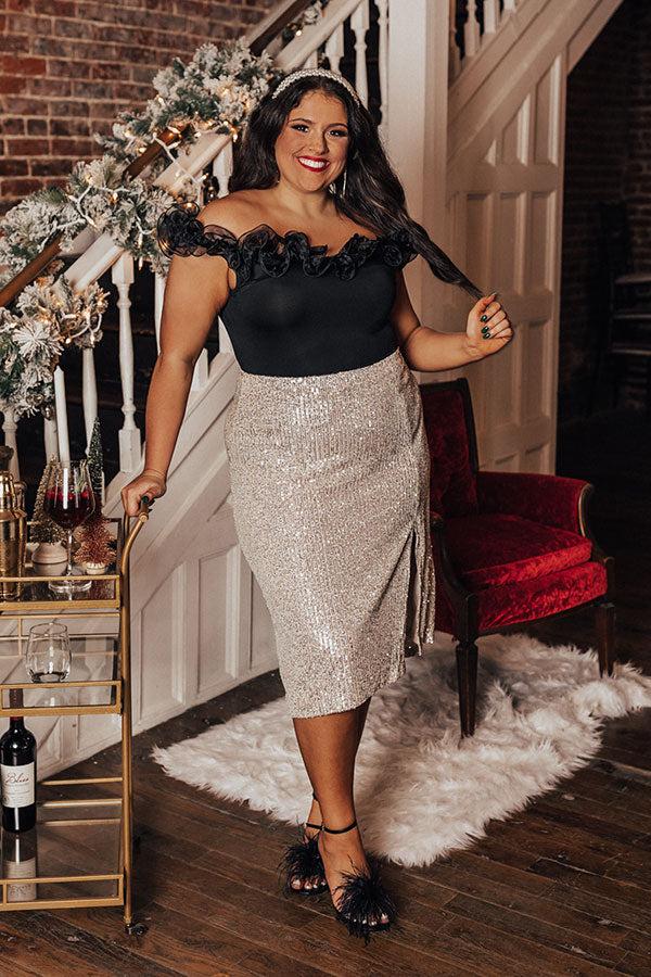 Dashing Darling Bodysuit In Black Curves Product Image