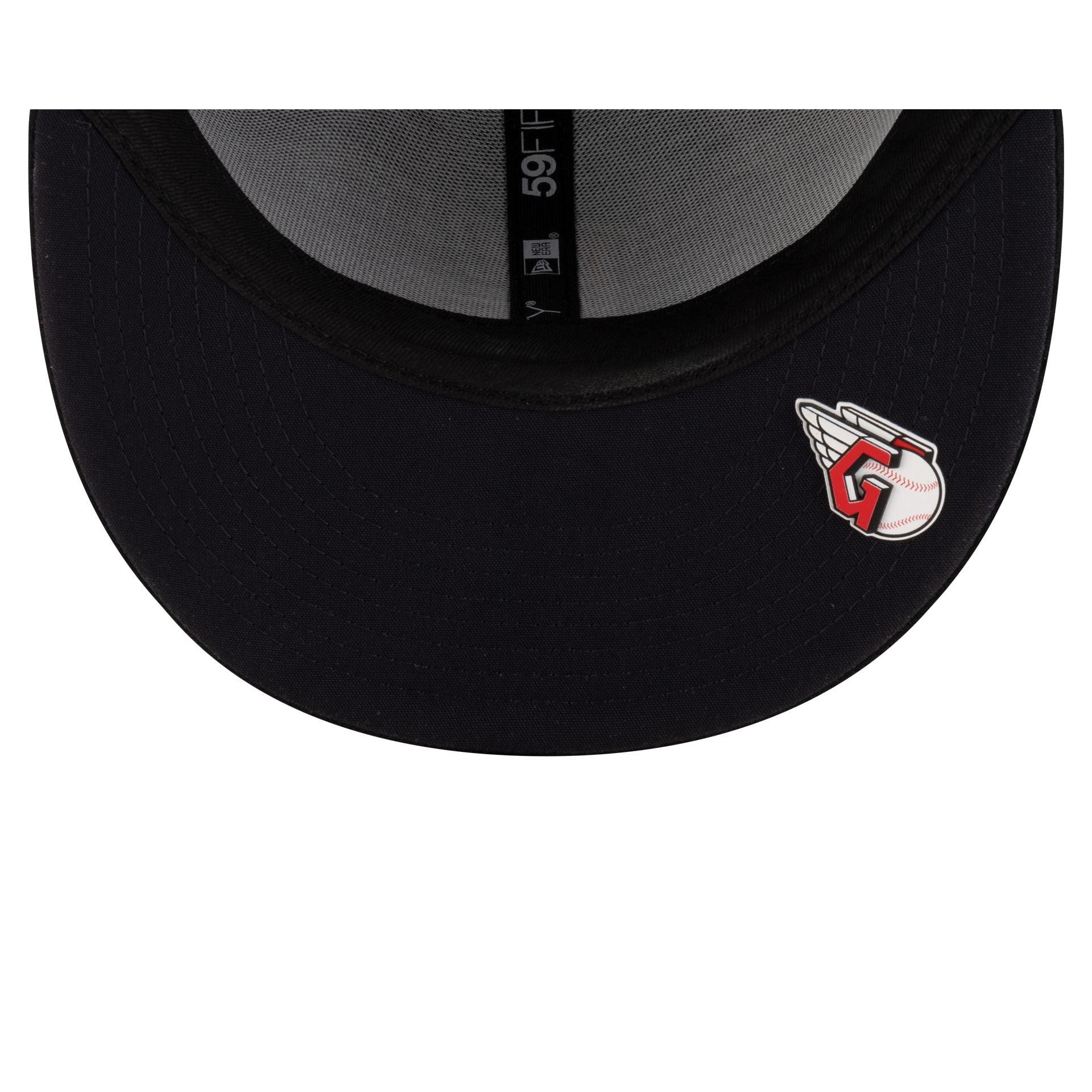 Cleveland Guardians 2025 Clubhouse Alt Black 59FIFTY Fitted Hat Male Product Image