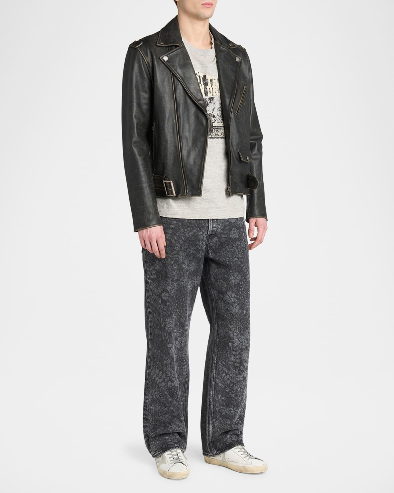 Men's Super-Star Leather Low-Top Sneakers Product Image