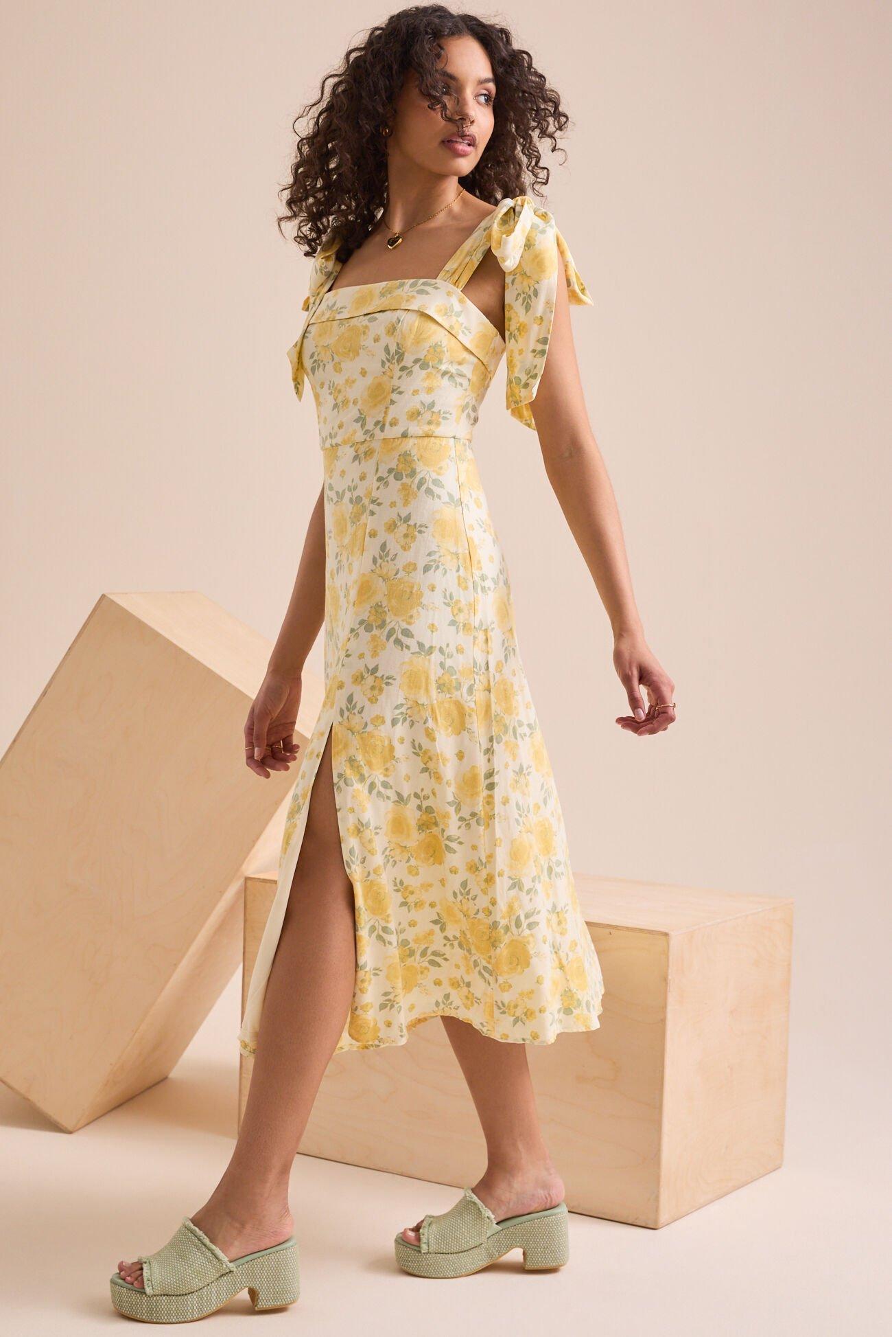 Selena Floral Midi Dress Product Image