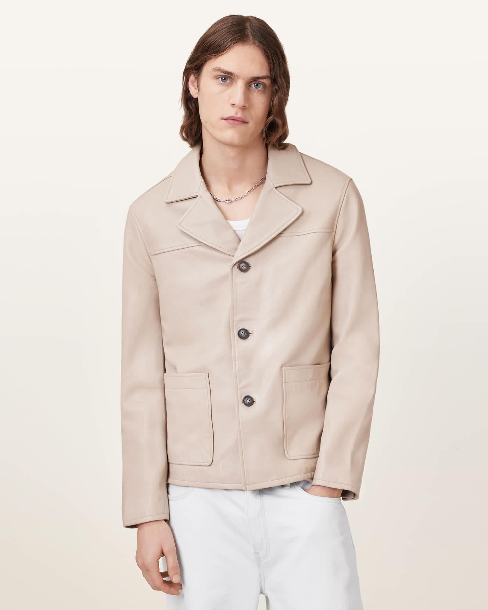 Luca Leather Blazer Product Image