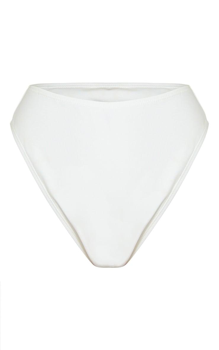 White High Waisted High Leg Mix & Match Bikini Bottom Product Image