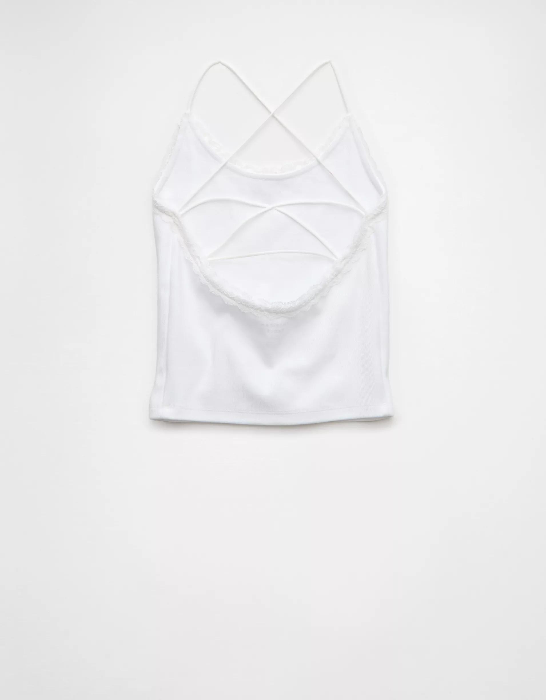AE Strappy Go Lucky Cropped Lace Tank Top Product Image