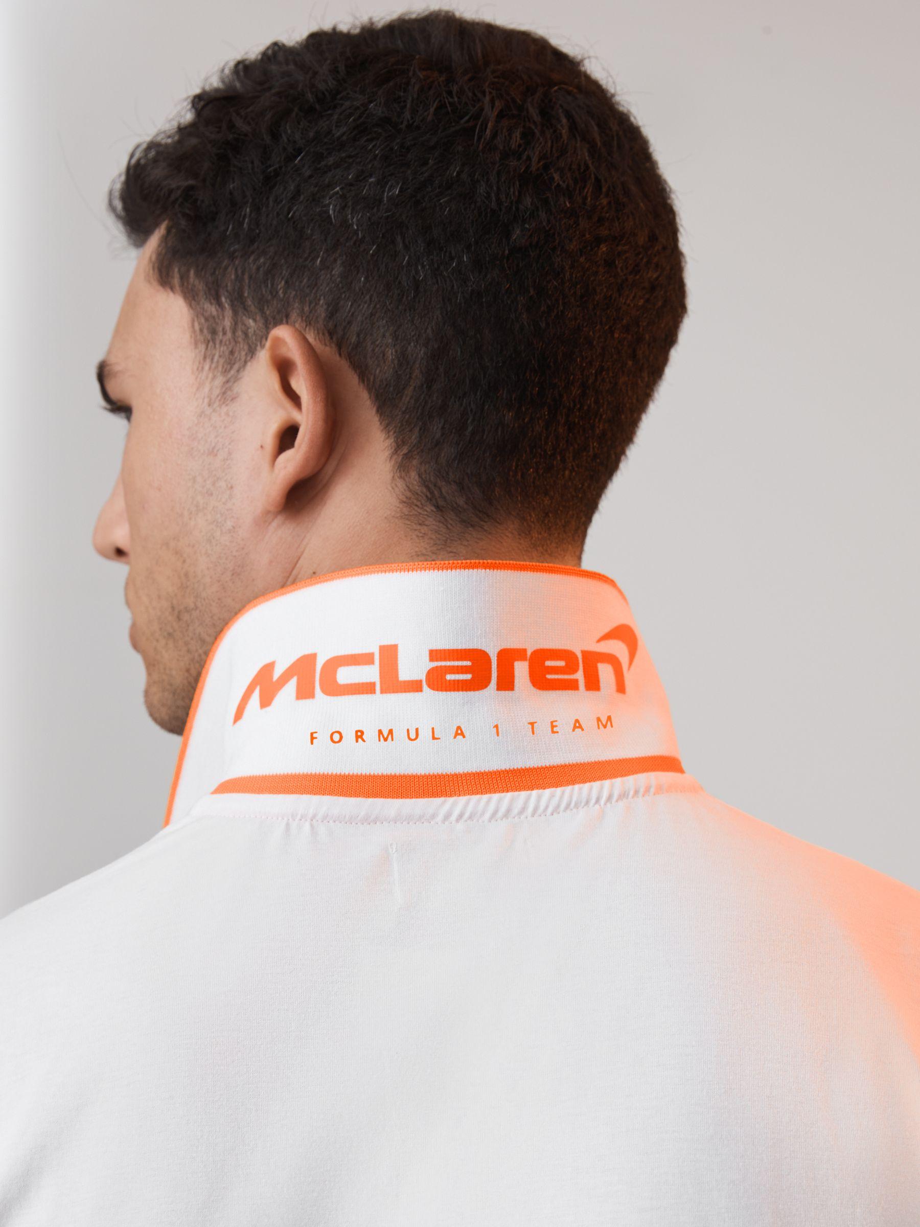 McLaren F1 Mercerised Cotton Polo Shirt in White Product Image