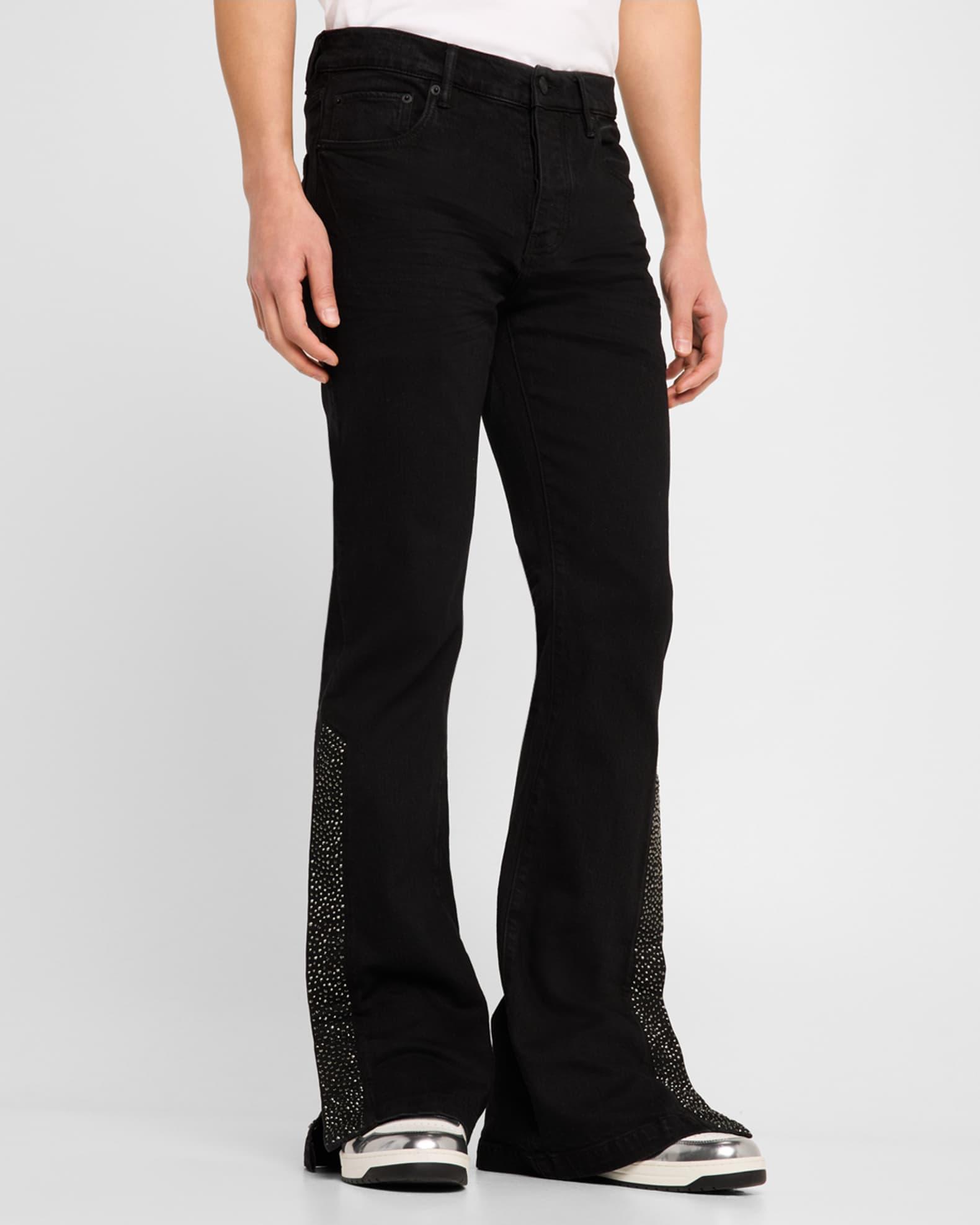 Men's Crystal Side-Snap Flare Jeans Product Image