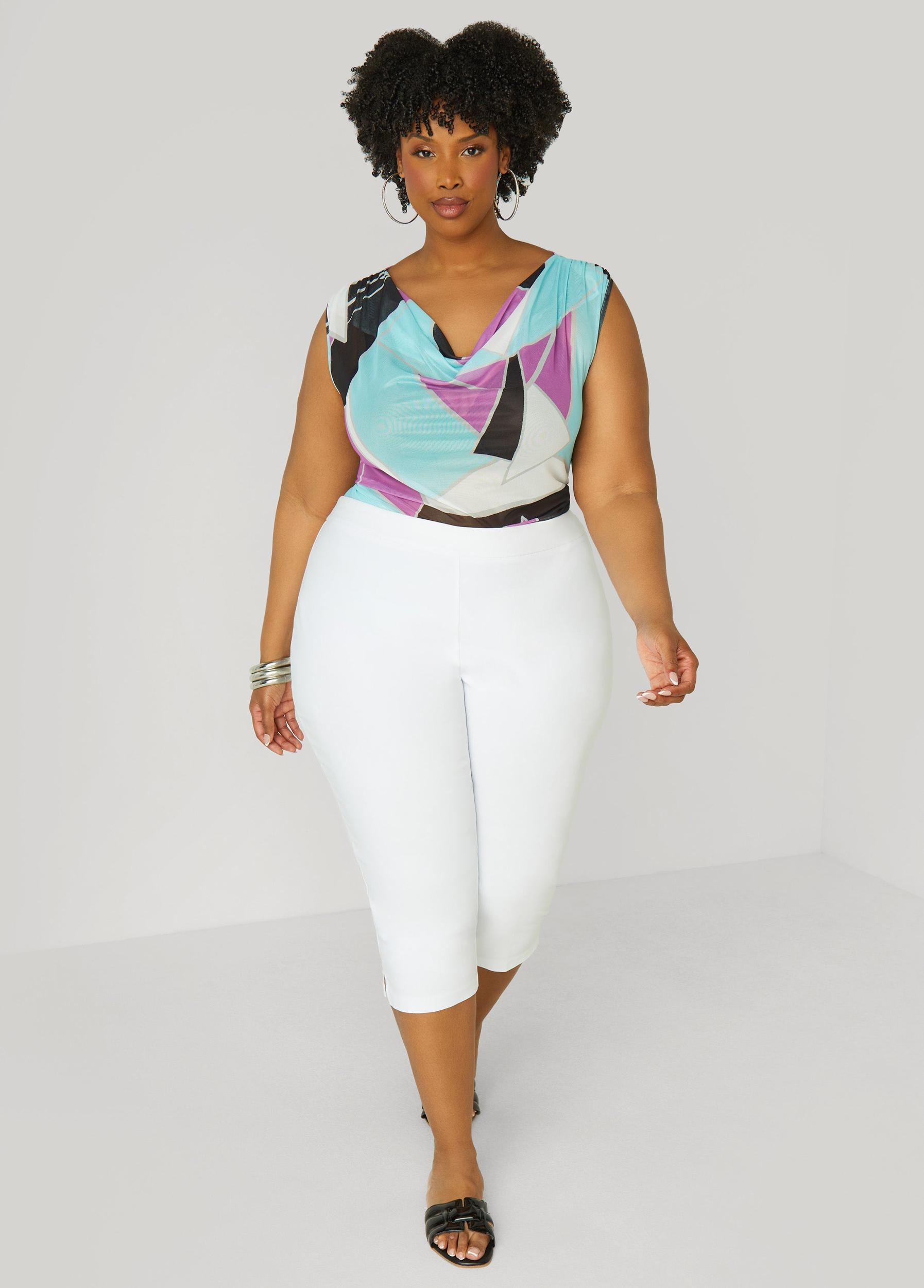 Abstract Cowl Neck Top Product Image