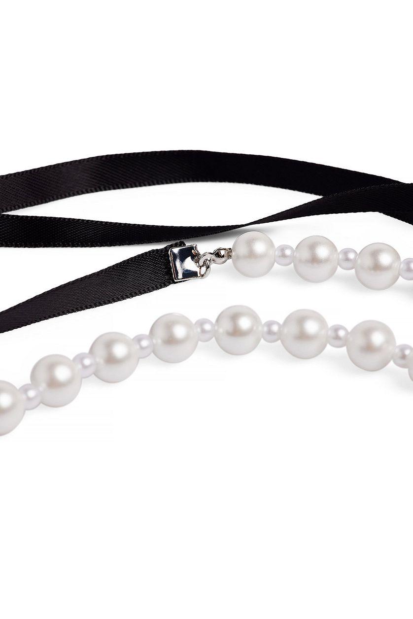 Tie Neck Pearl Necklace Product Image