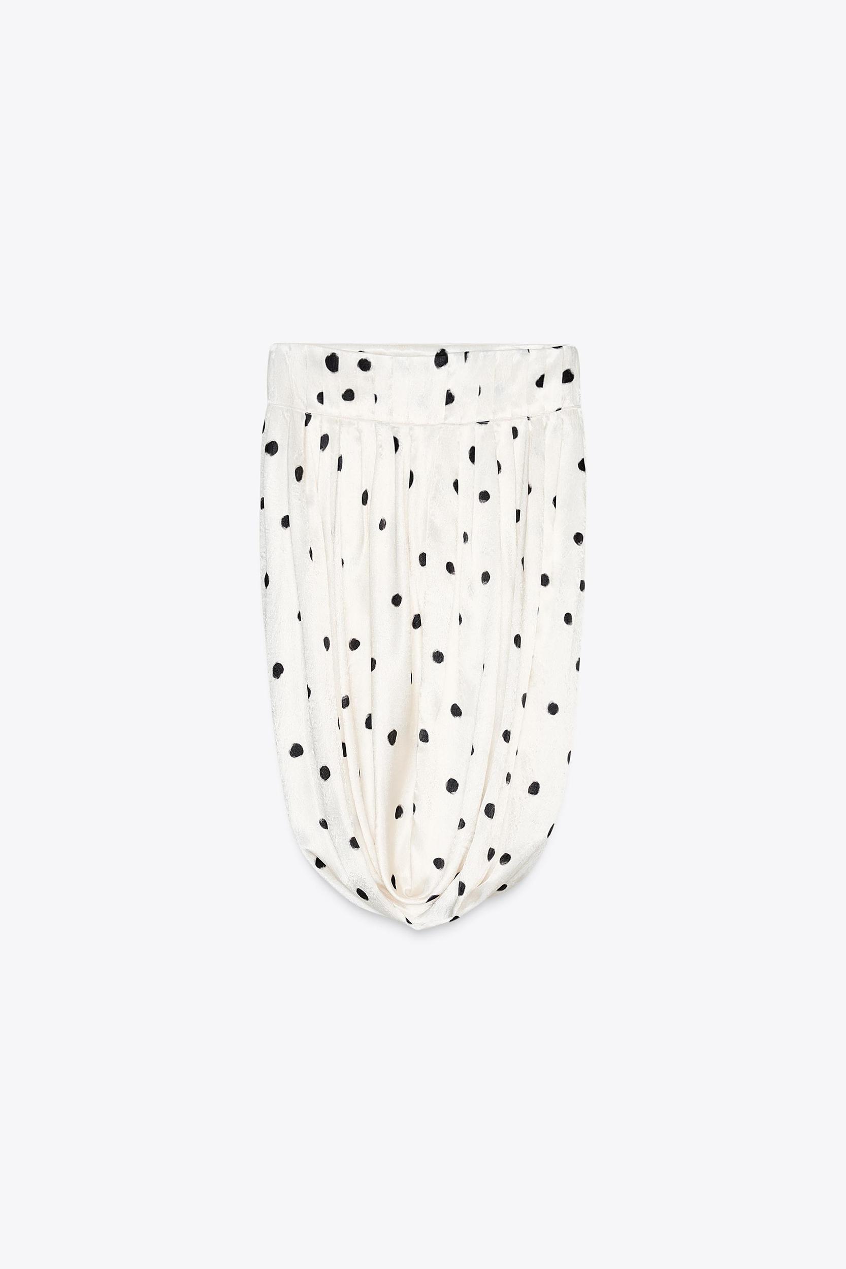 ZW COLLECTION POLKA DOT MIDI SKIRT Product Image