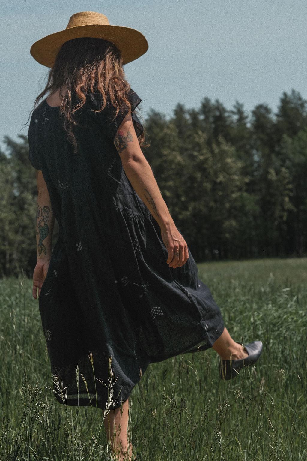 Black Honeycomb Dress Product Image