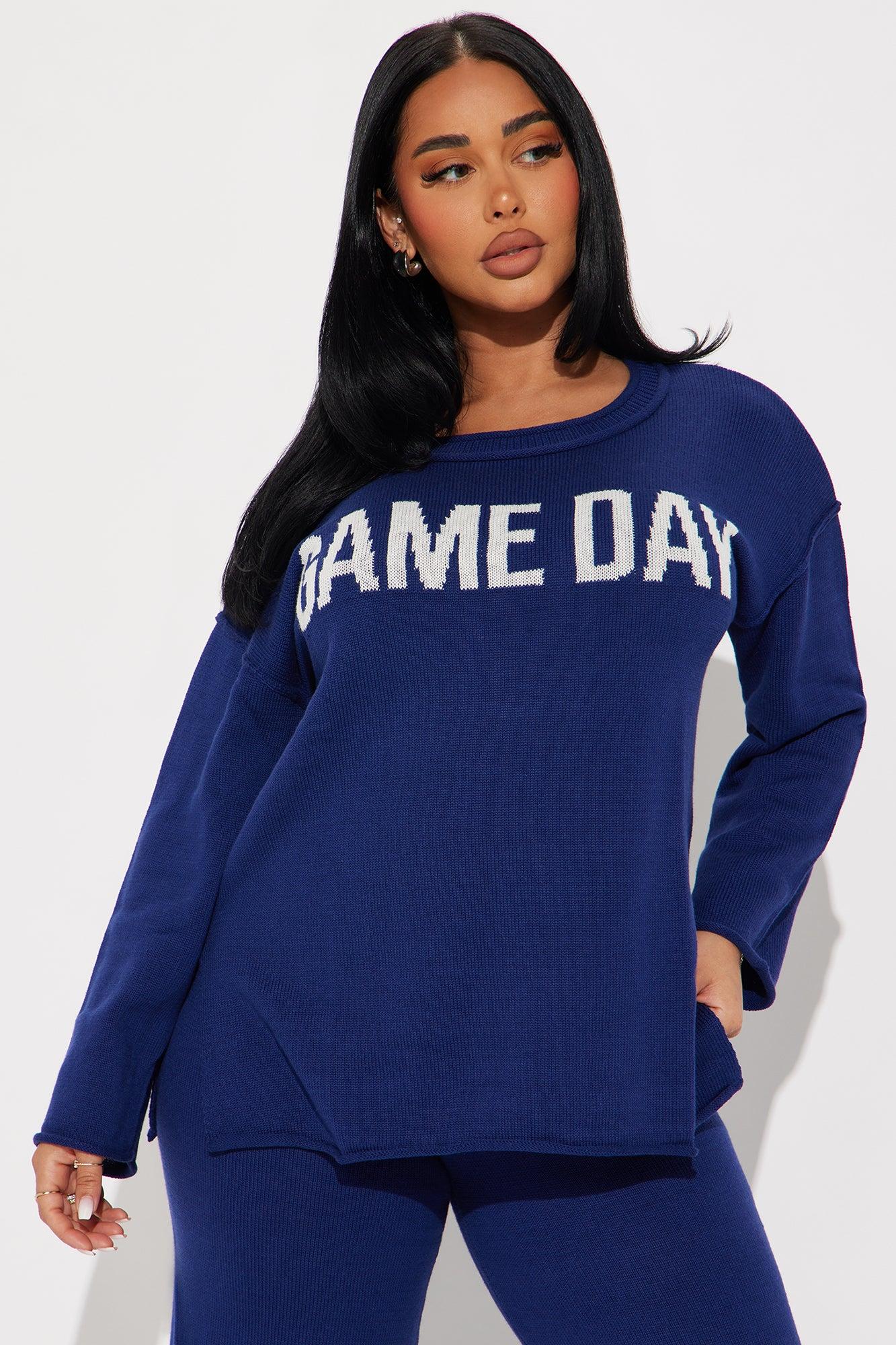 Game Day Sweater Pant Set - Navy Female Product Image