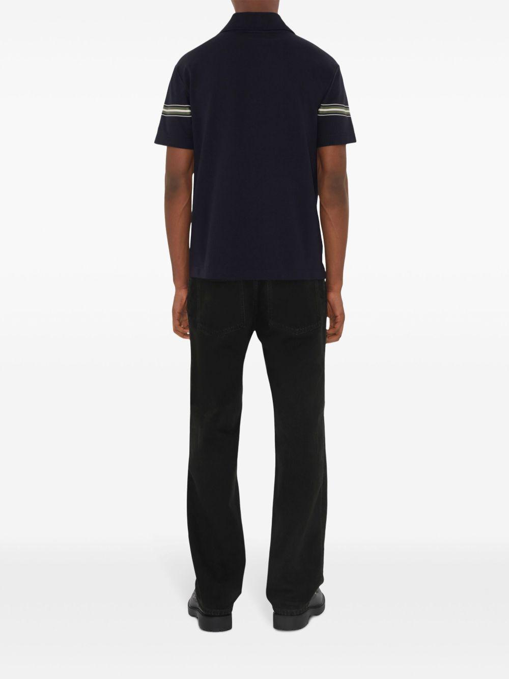 striped cotton polo shirt Product Image