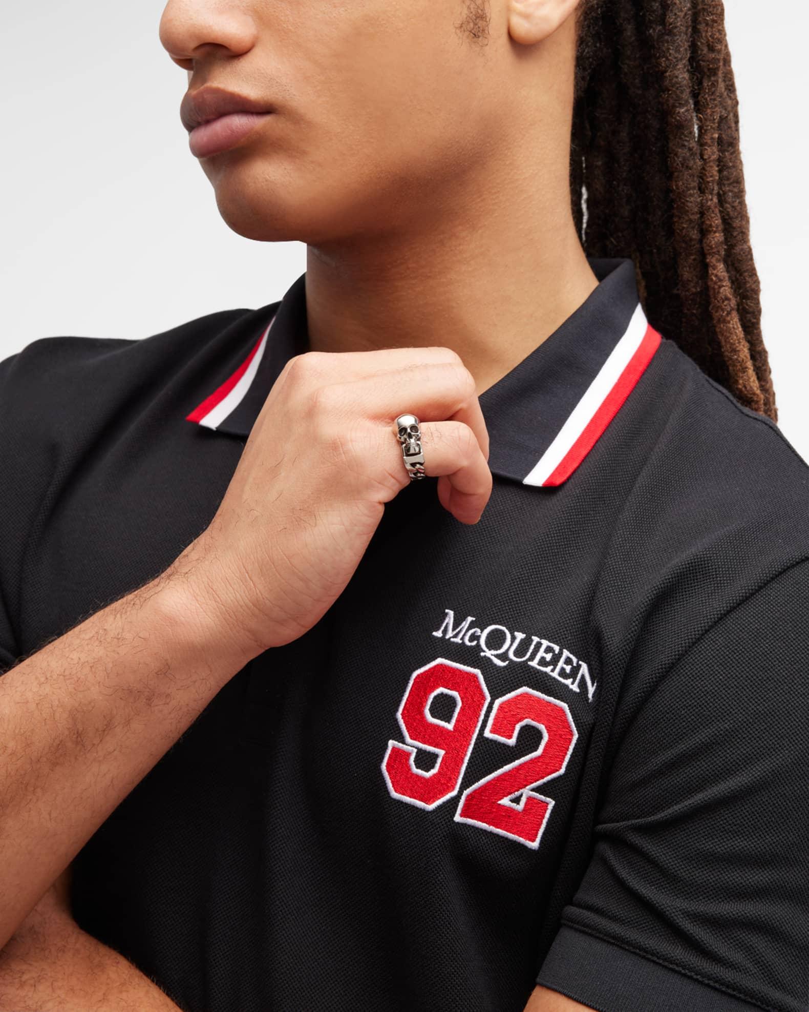 Men's Skull Curb Chain Ring Product Image