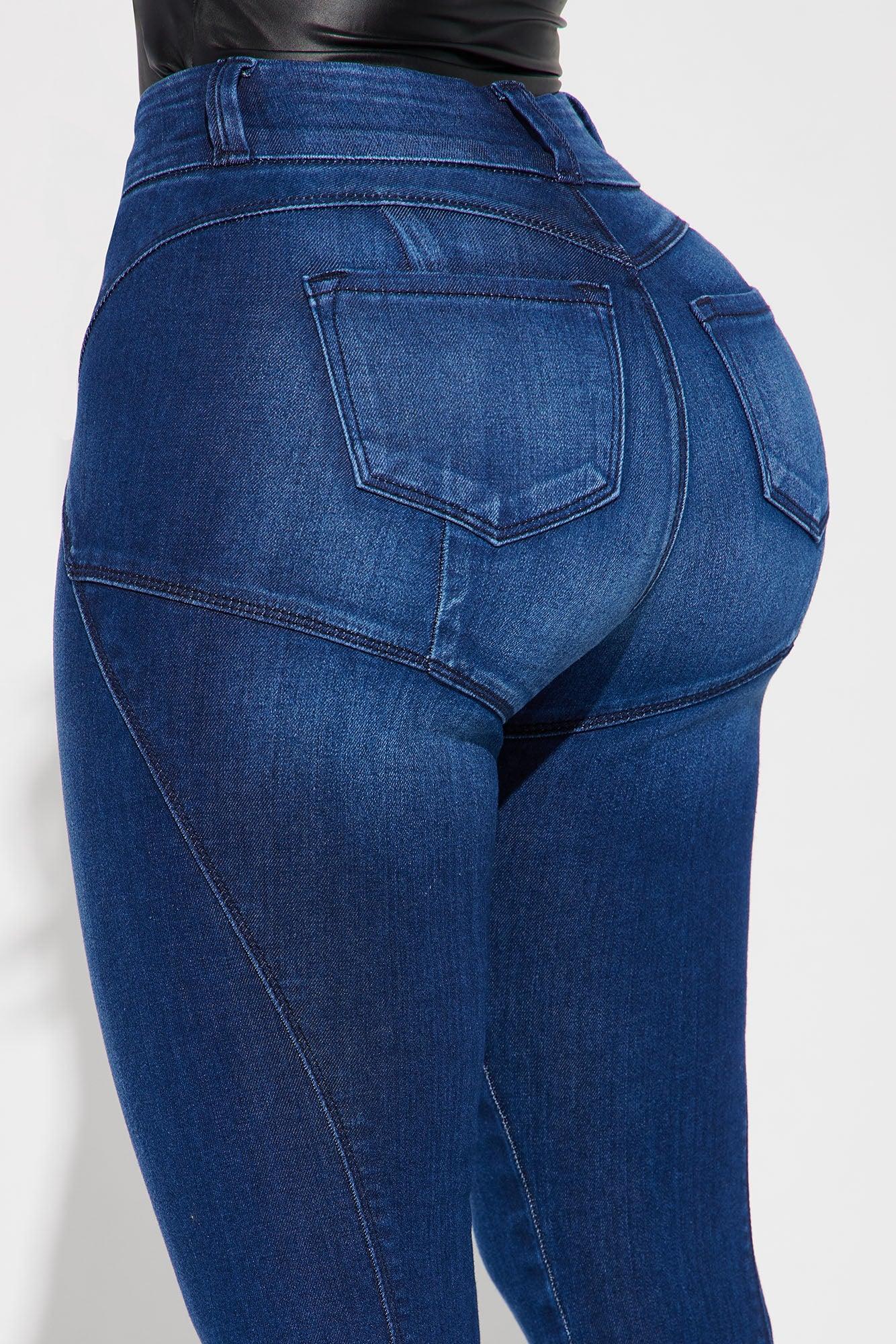 Booty So Good Moto Stretch Skinny Jeans - Dark Wash Product Image
