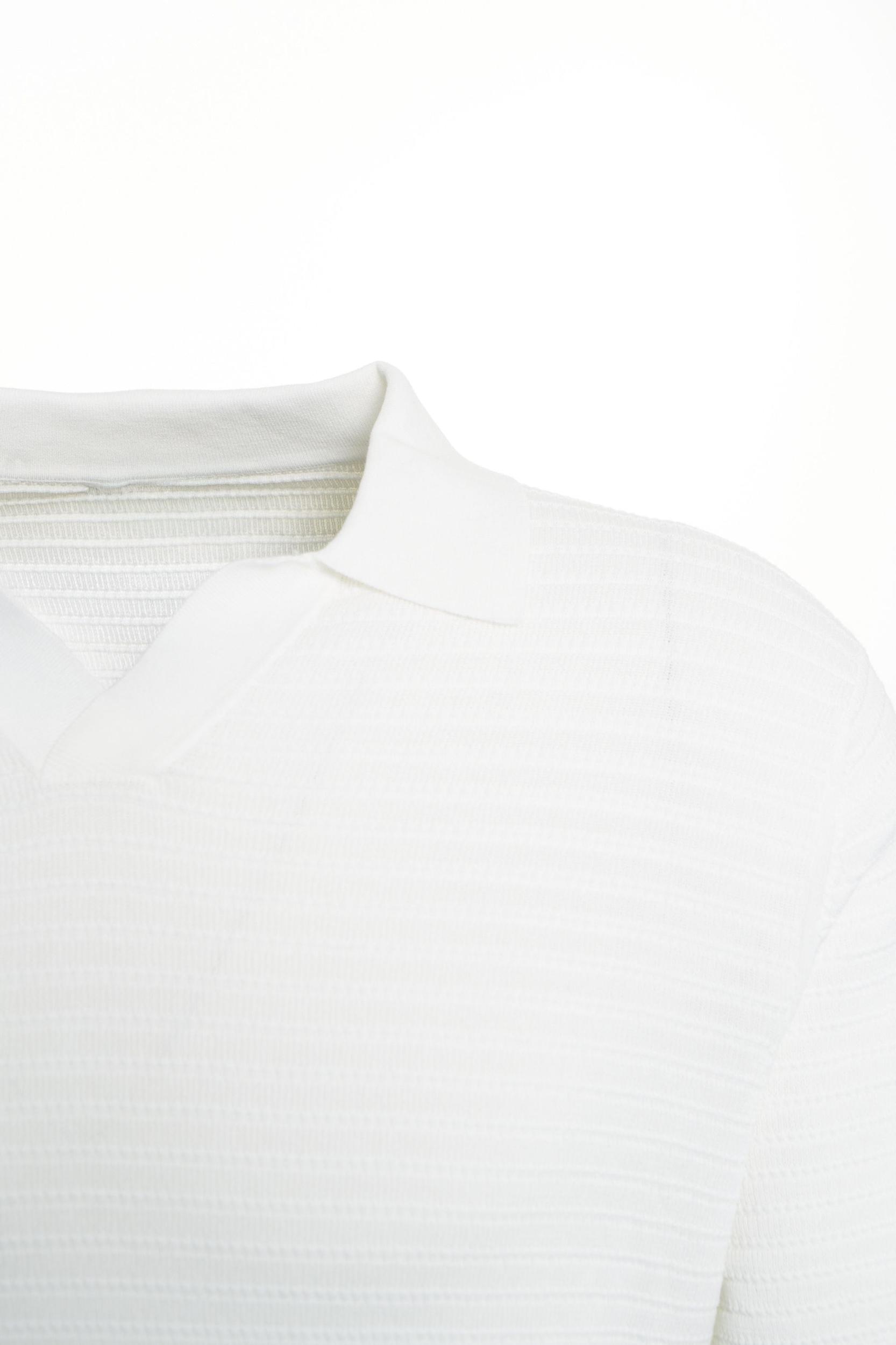 Textured knit polo shirt Product Image