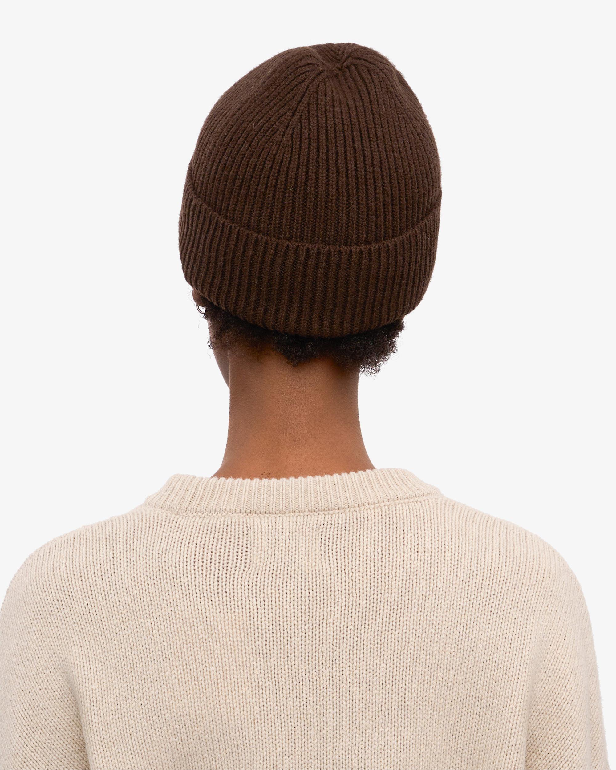 Merino Wool Beanie - Coffee Brown Product Image