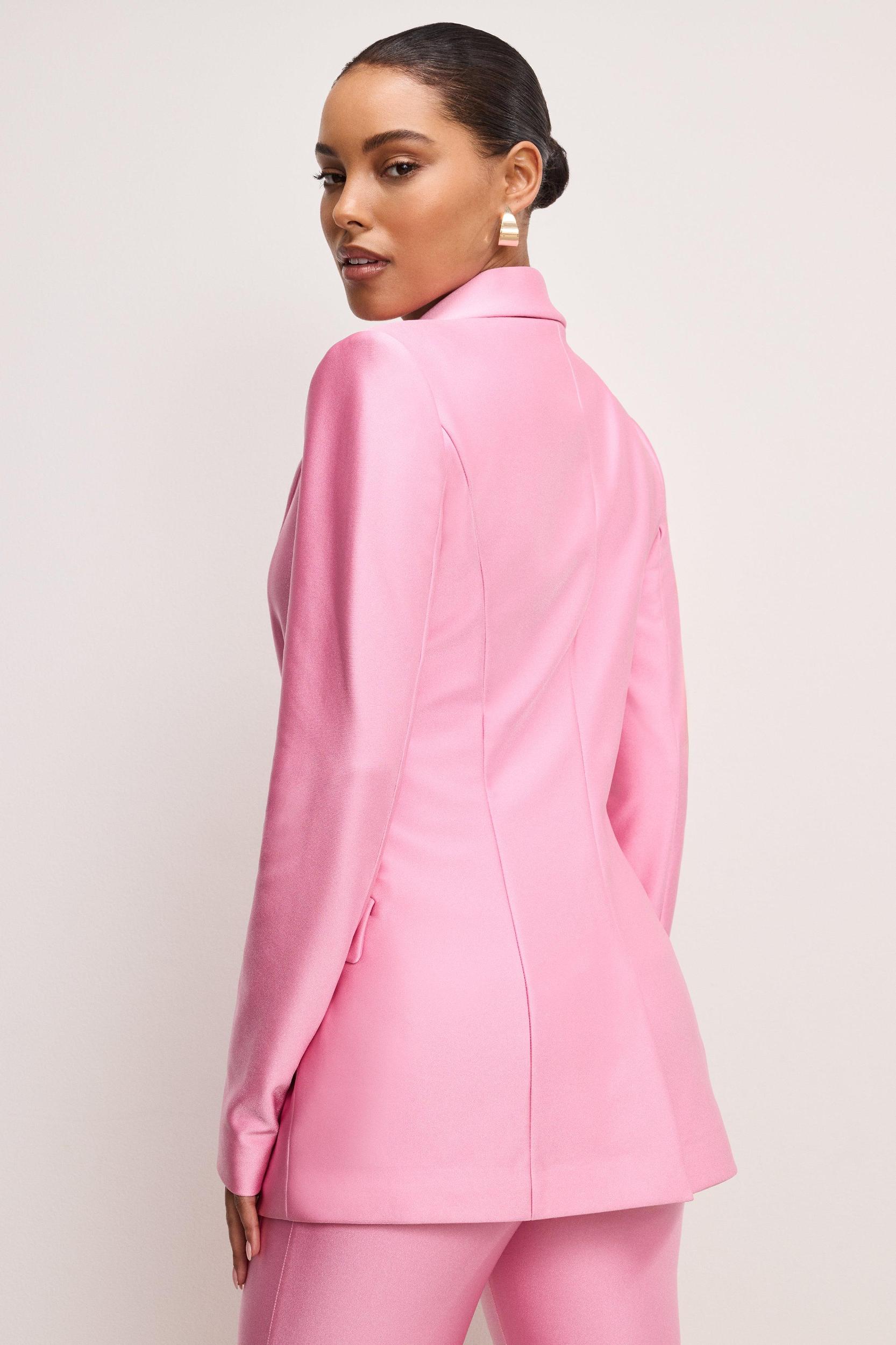 COMPRESSION SHINE SCULPTED BLAZER | CARNATION001 Product Image