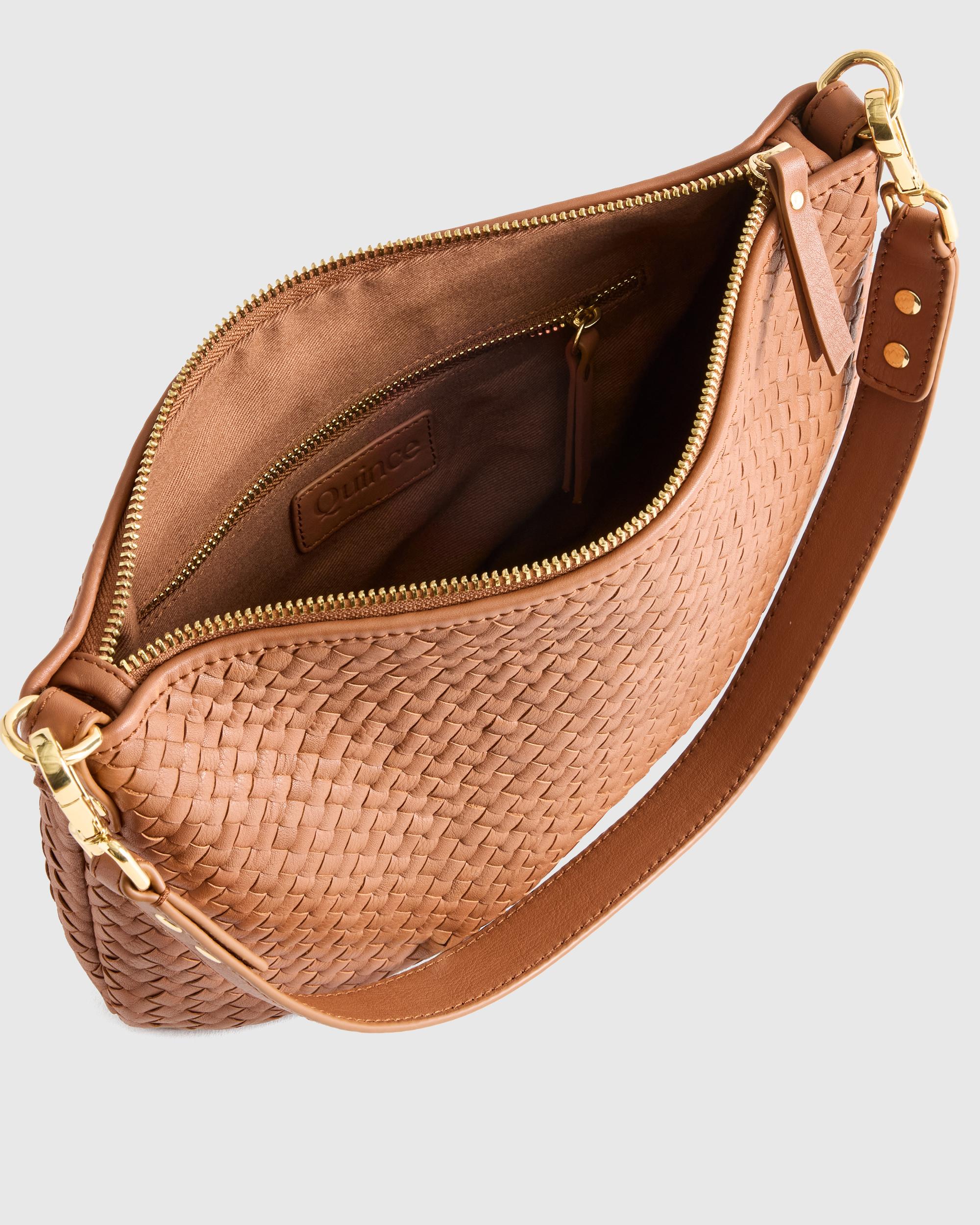 Quince | Women's Italian Handwoven Leather Mini Shoulder Bag Italian Leather Product Image