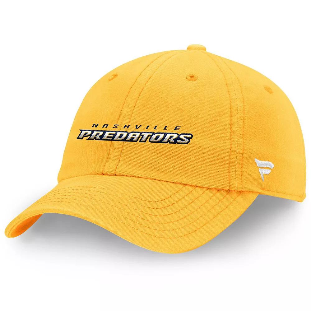 Men's Fanatics Gold Nashville Predators Wordmark Core Fundamental Adjustable Hat, Pdt Gold Product Image