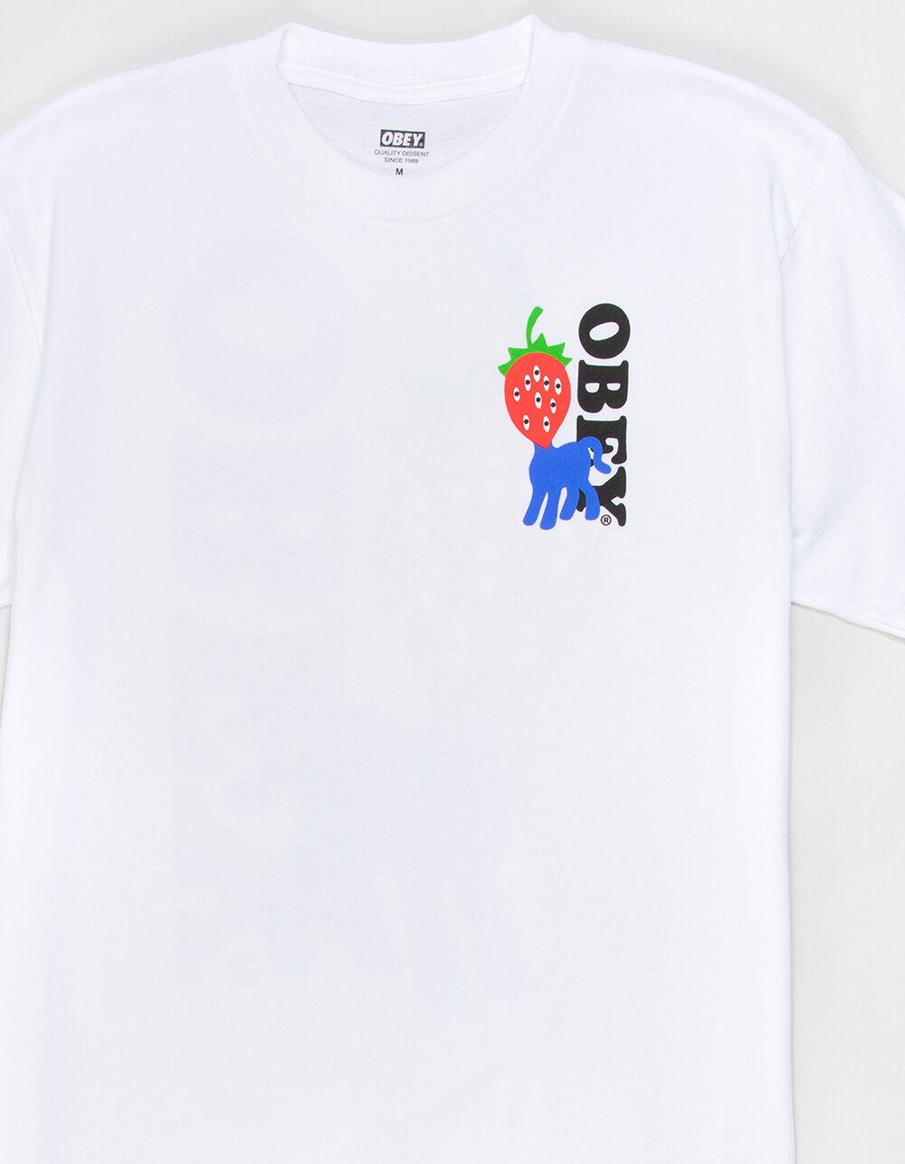 OBEY Strawberry Mens Tee - WHITE Product Image