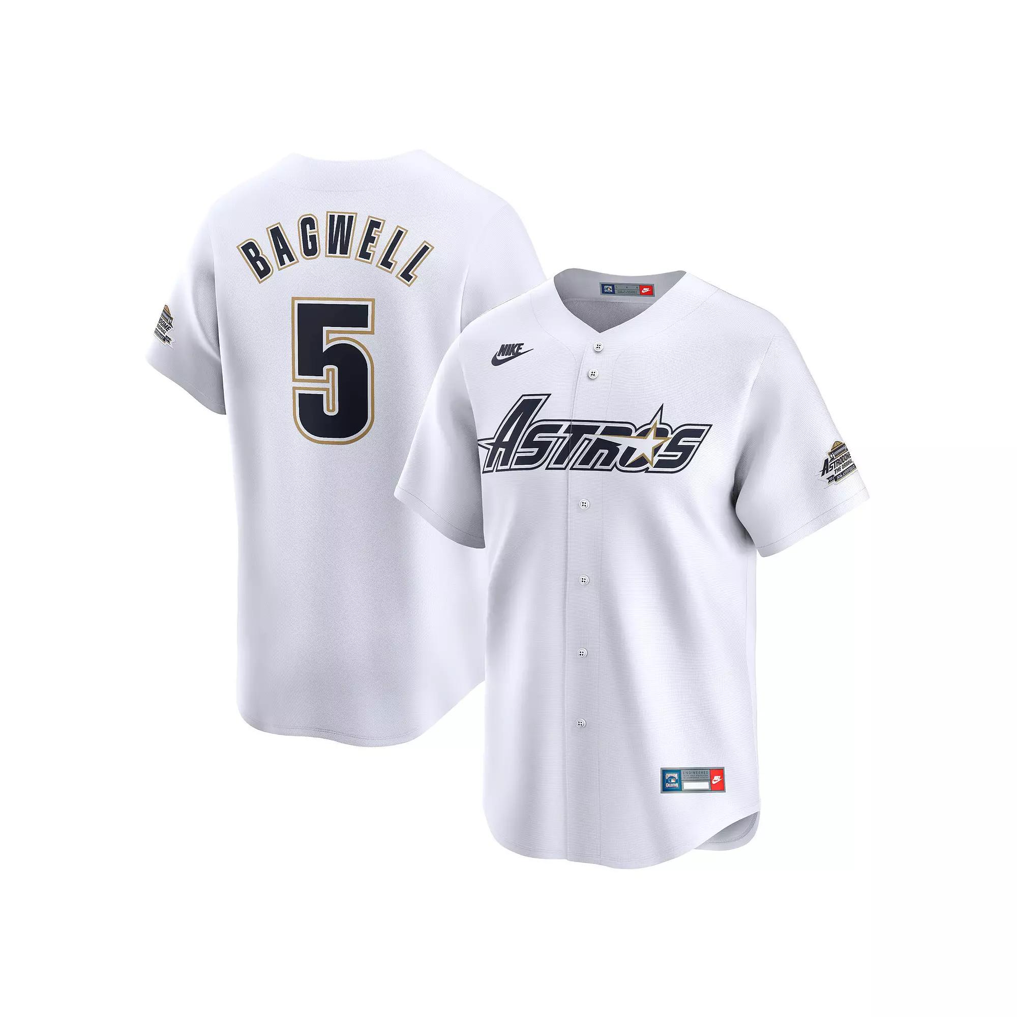 Men's Nike Jeff Bagwell White Houston Astros Throwback Cooperstown Collection Limited Jersey,  Product Image