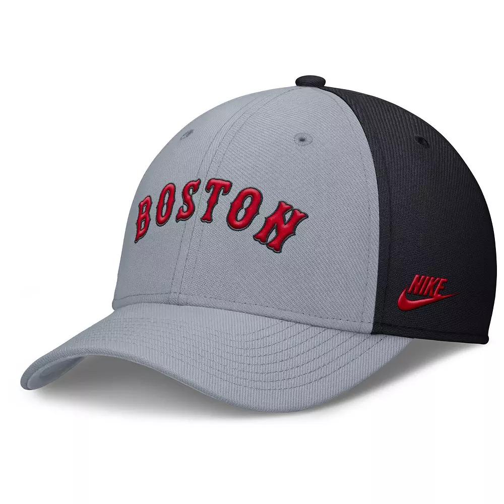 Men's Nike Gray/Black San Francisco Giants Rise Swoosh Performance Flex Hat, Size: Large/XL, Grey Product Image
