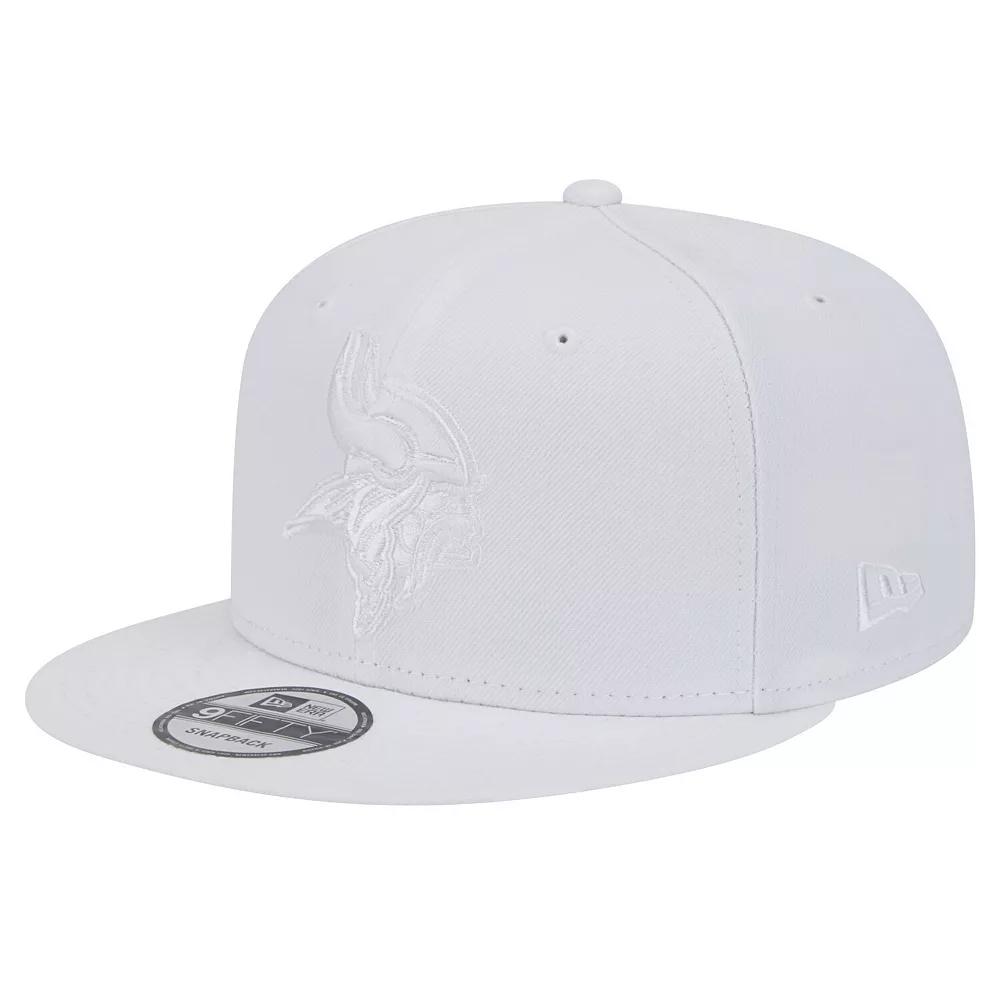 Men's New Era Minnesota Vikings Main White on White 9FIFTY Snapback Hat Product Image