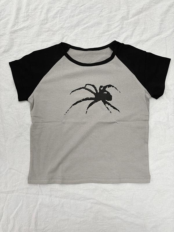 Street Spider Raglan Sleeve Cropped Top Product Image