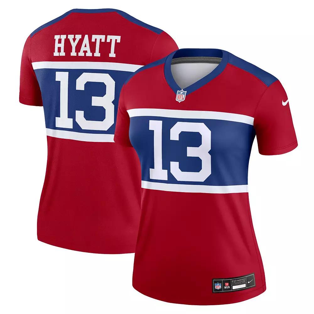 Women's Nike Jalin Hyatt Red New York Giants Alternate Legend Player Performance Top,  Product Image